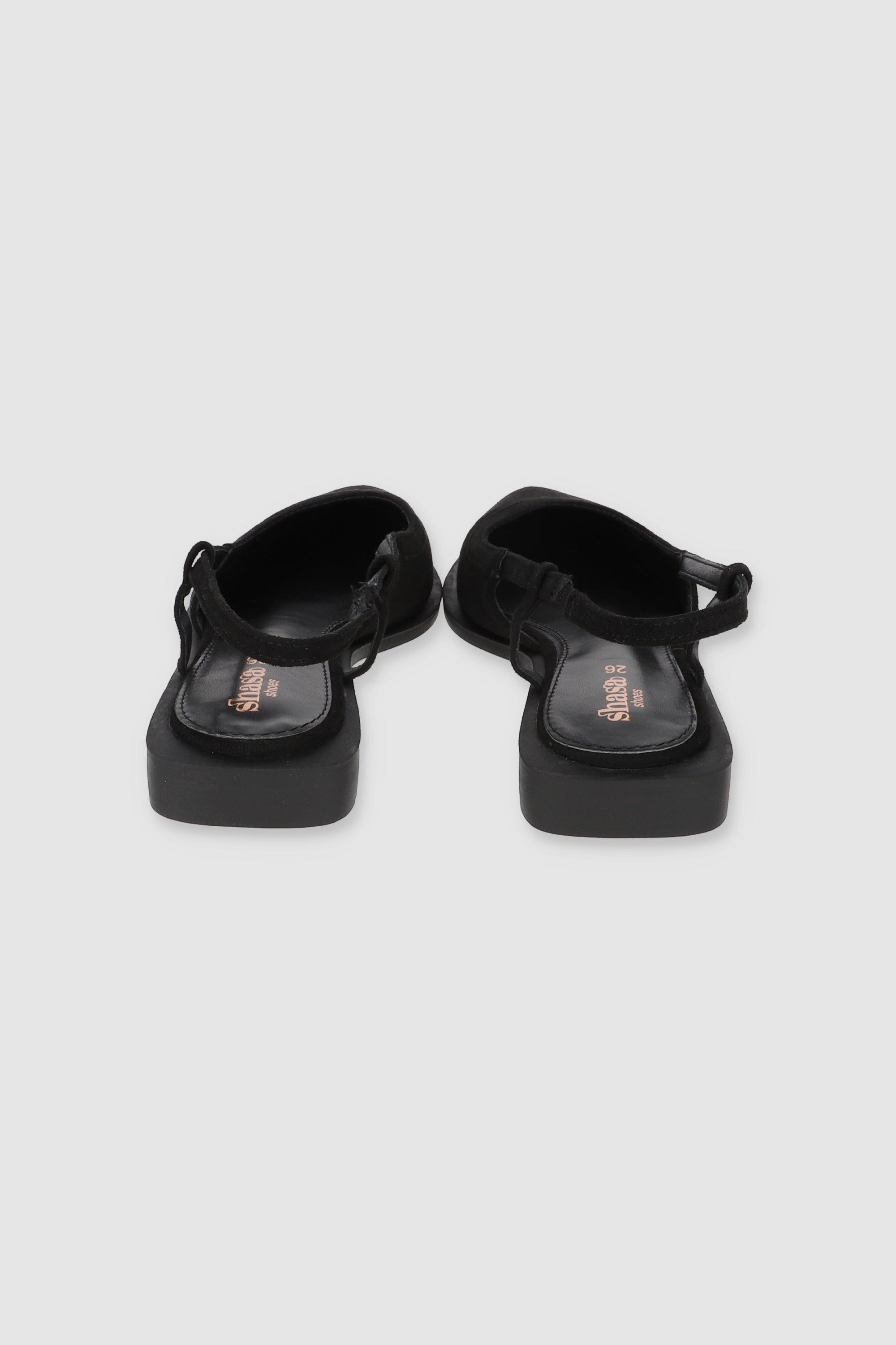 Flat puntal slingback NEGRO