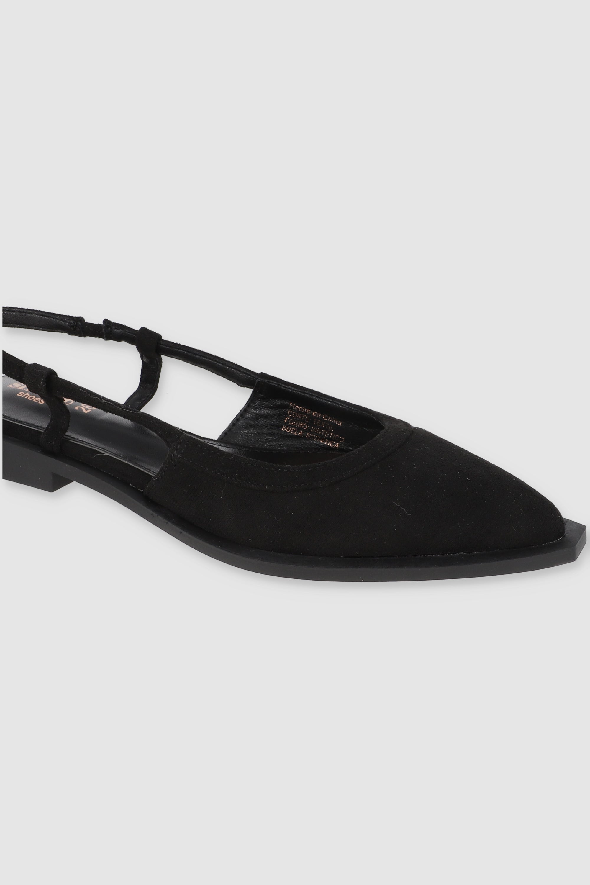 Flat puntal slingback NEGRO