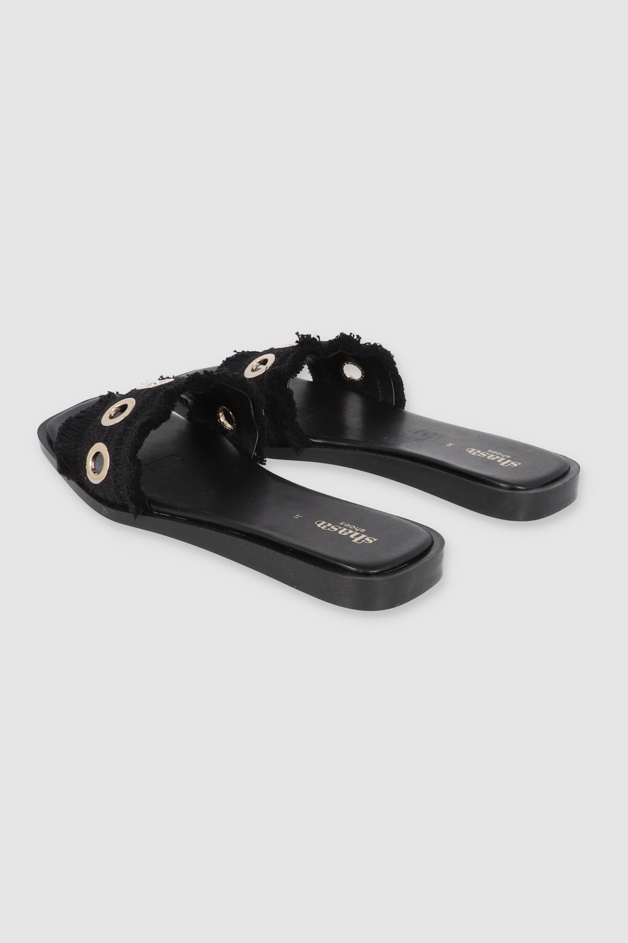 SANDALIA FLECOS STUDS NEGRO