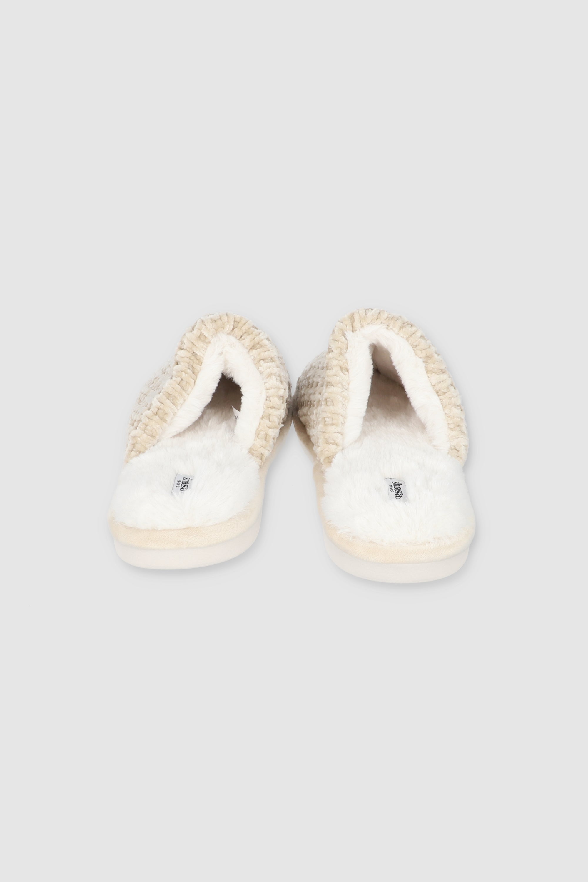 Pantufla mula tejida BEIGE