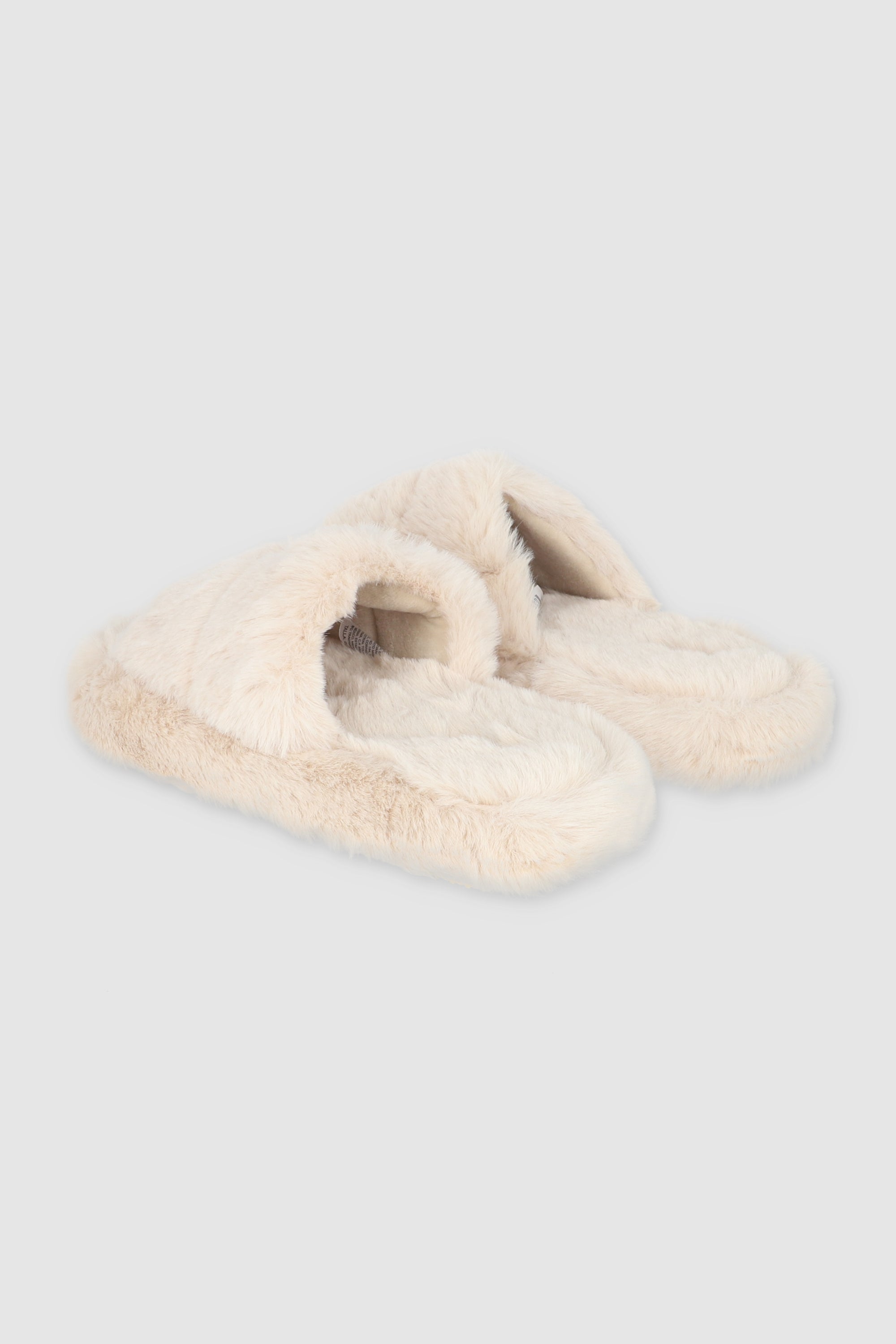 Pantufla cozy peep toe BEIGE