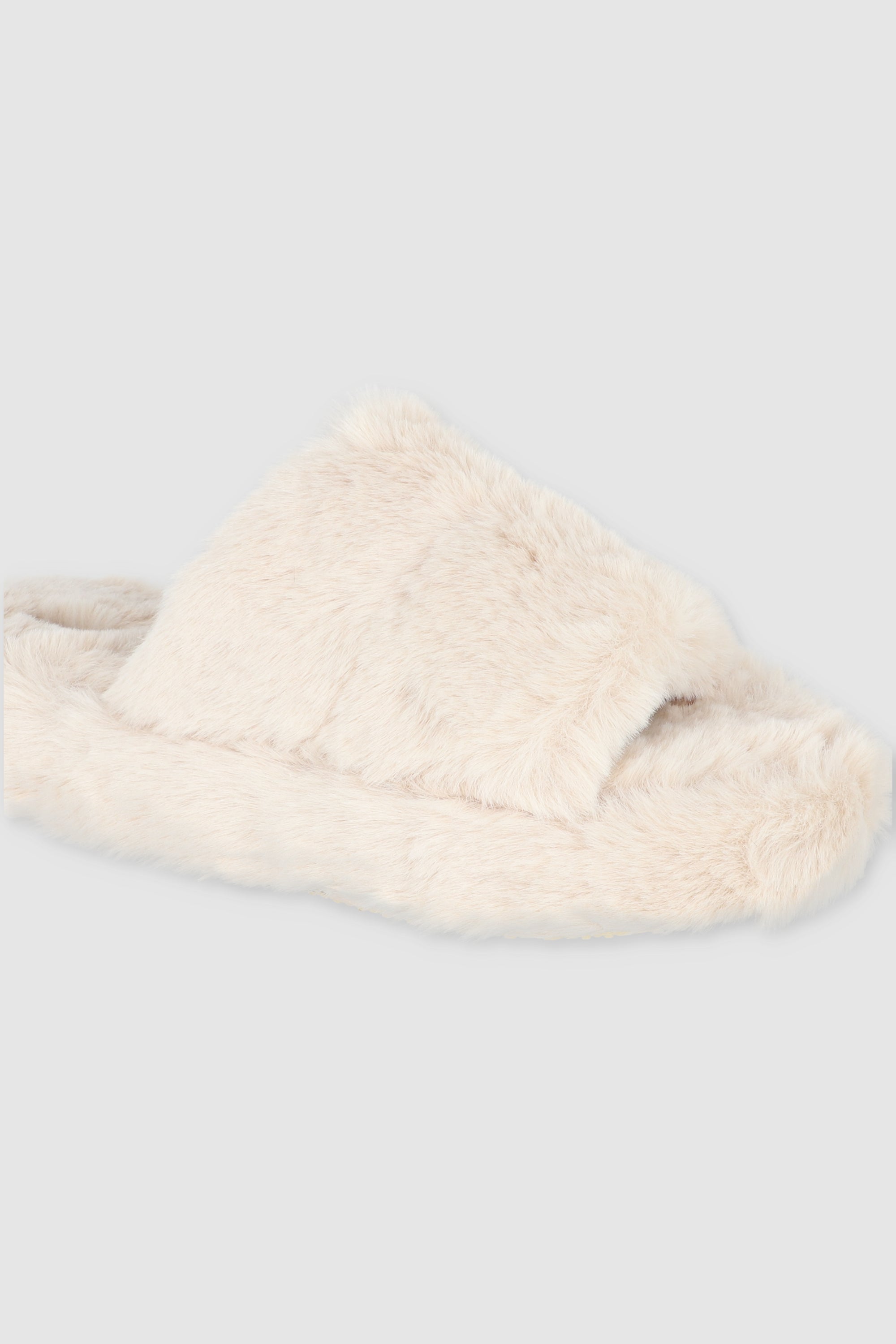 Pantufla cozy peep toe BEIGE