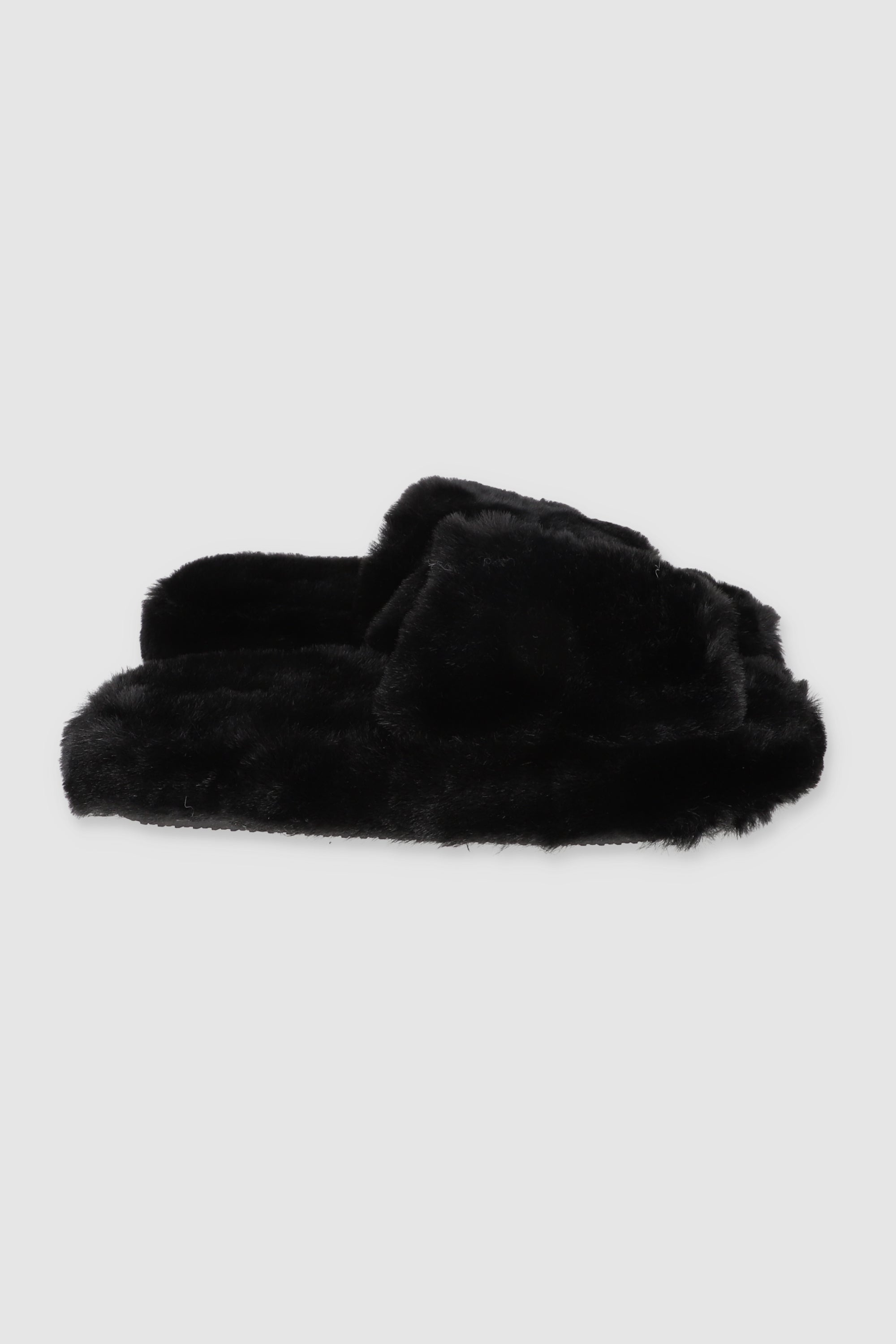 Pantufla cozy peep toe NEGRO