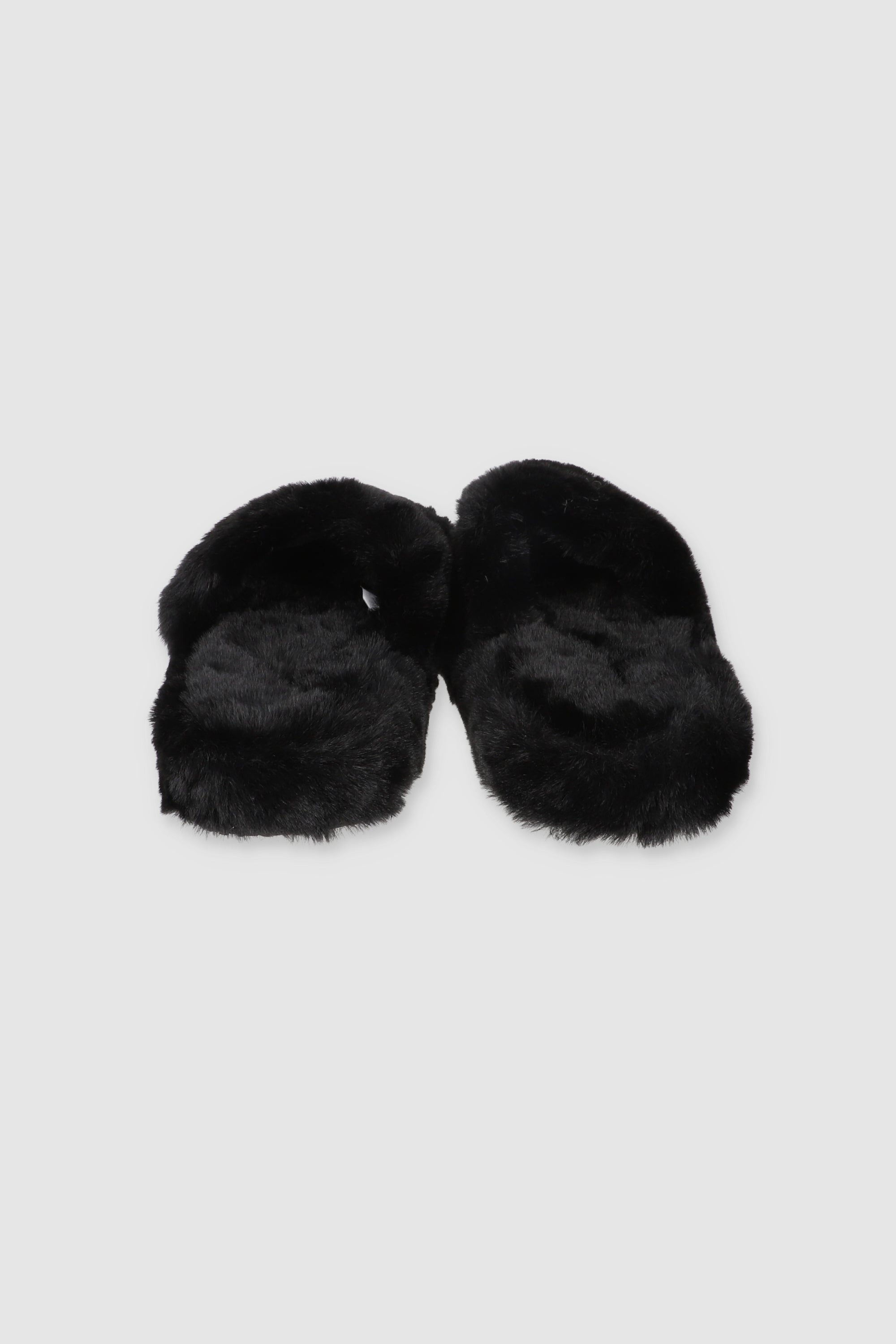 Pantufla cozy peep toe NEGRO