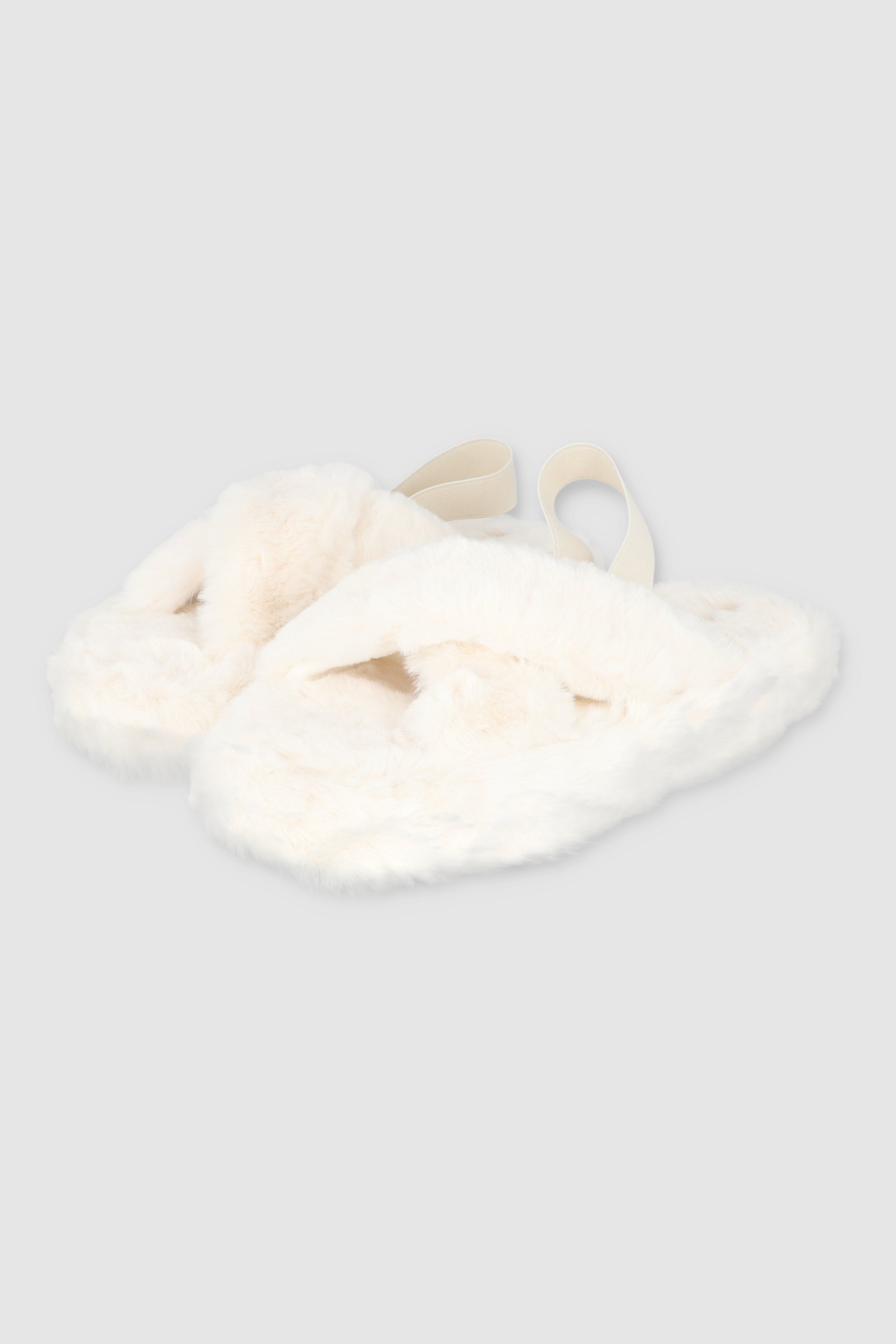 Pantufla cozy cruzada slingback HUESO