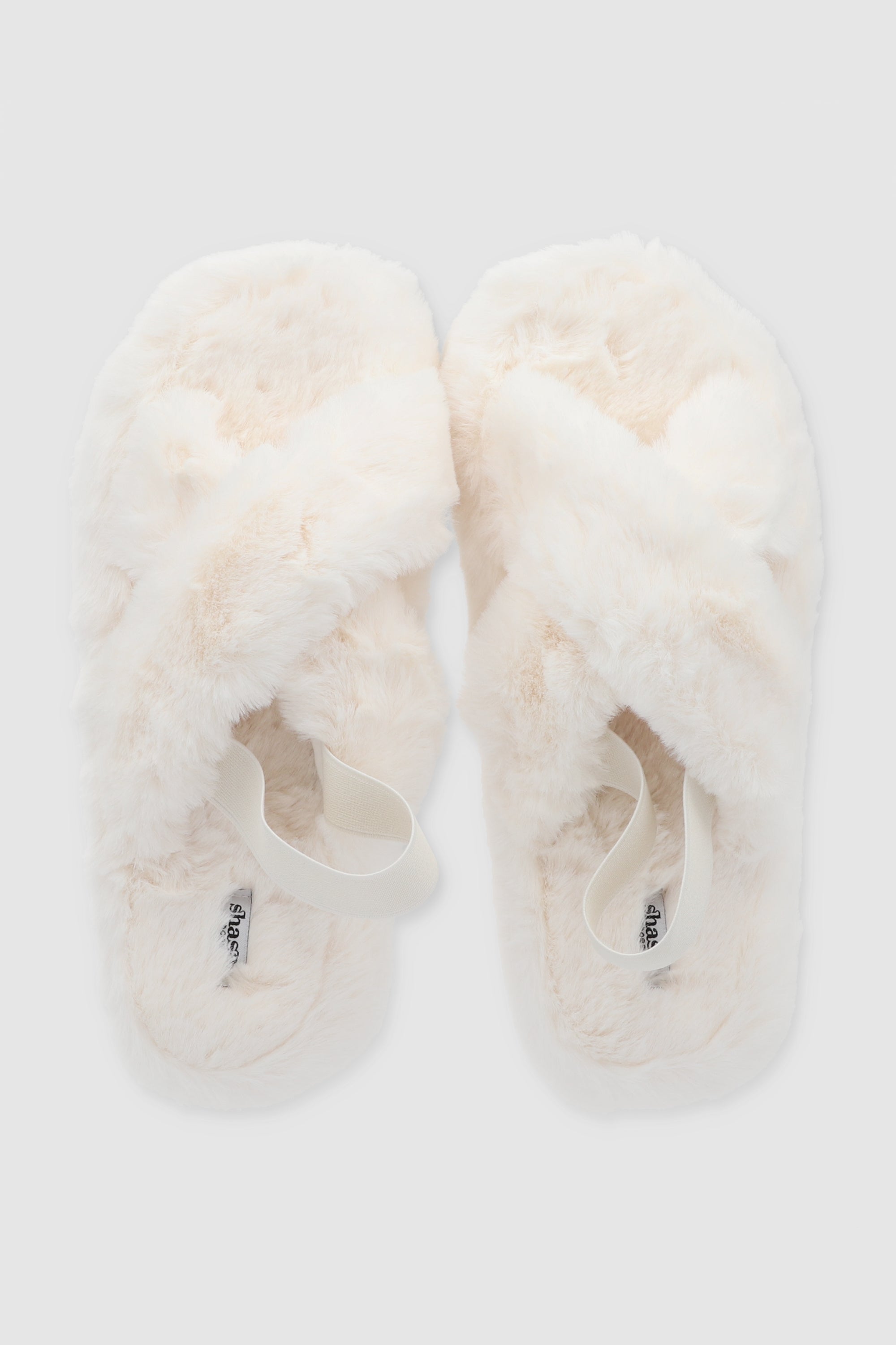 Pantufla cozy cruzada slingback HUESO