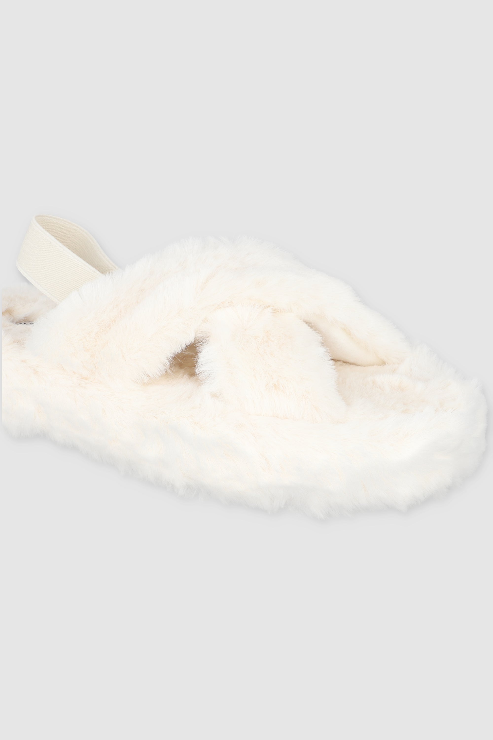 Pantufla cozy cruzada slingback HUESO