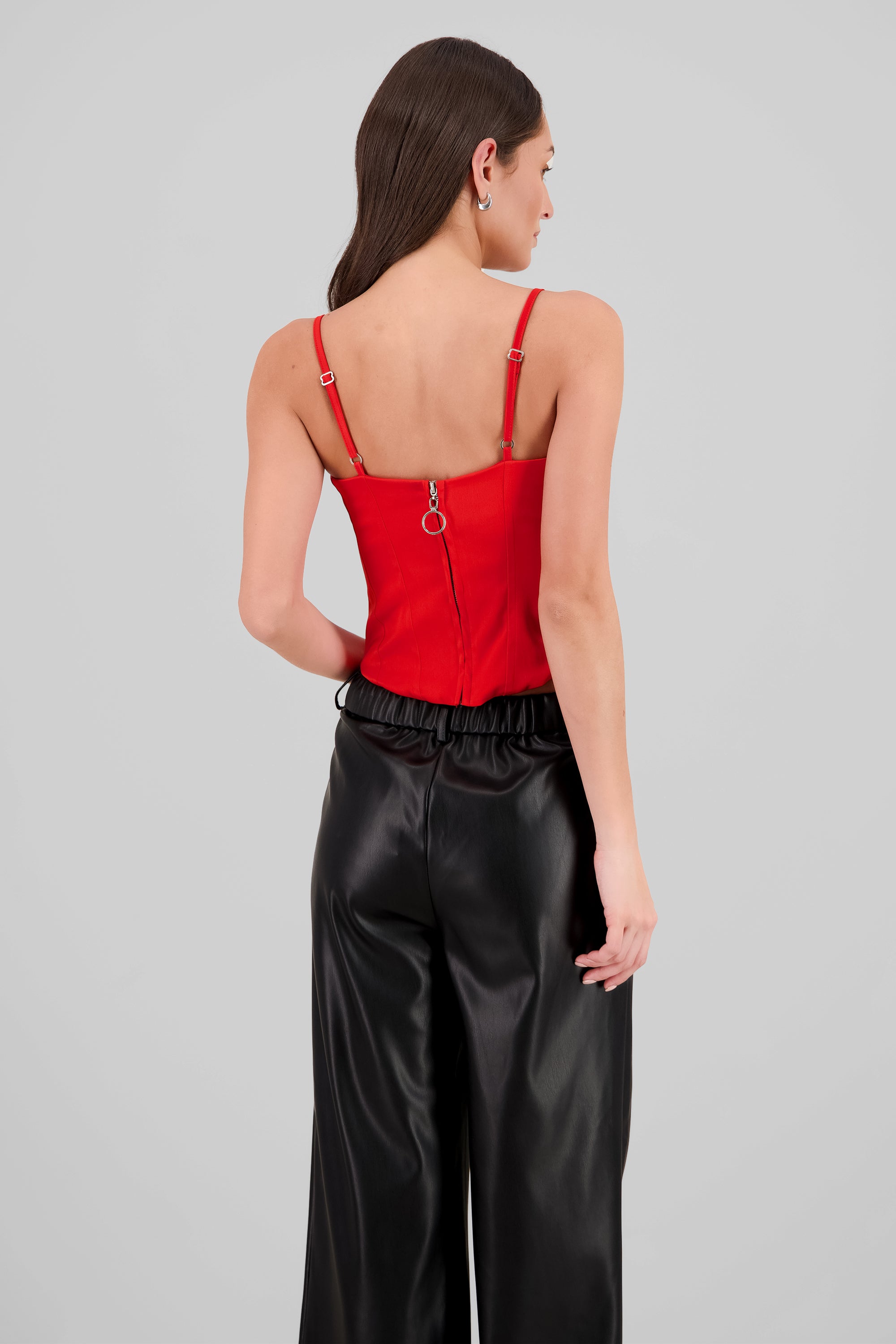 Top crop copas tirantes ROJO