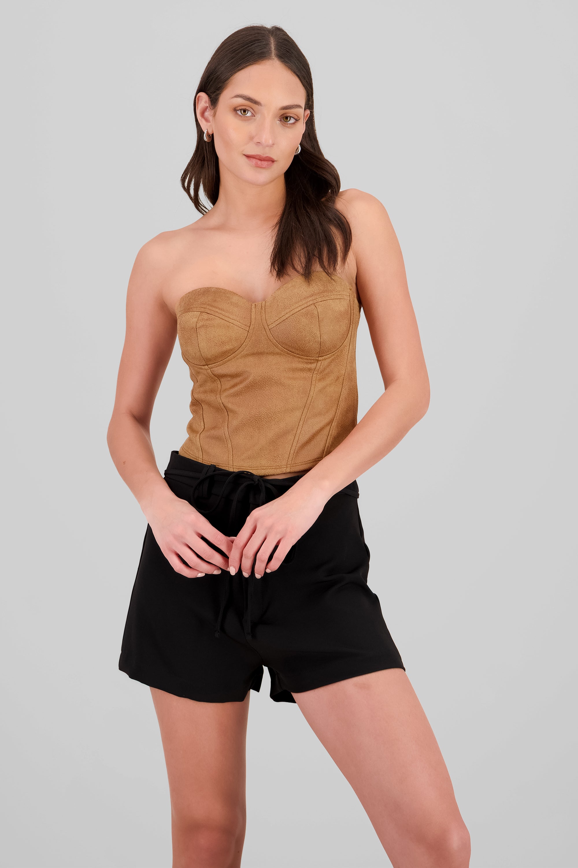 Top strapless copas CAMELLO