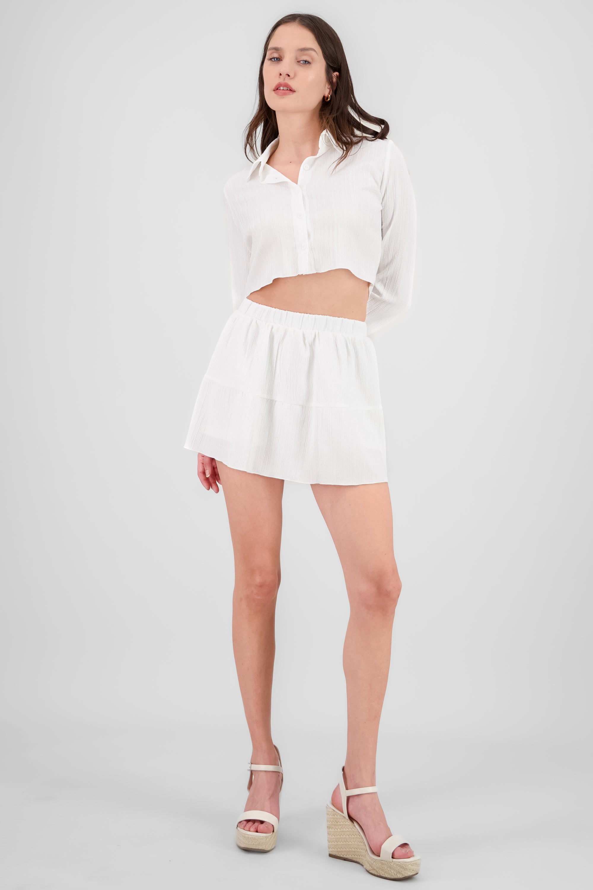 Falda olan textura BLANCO