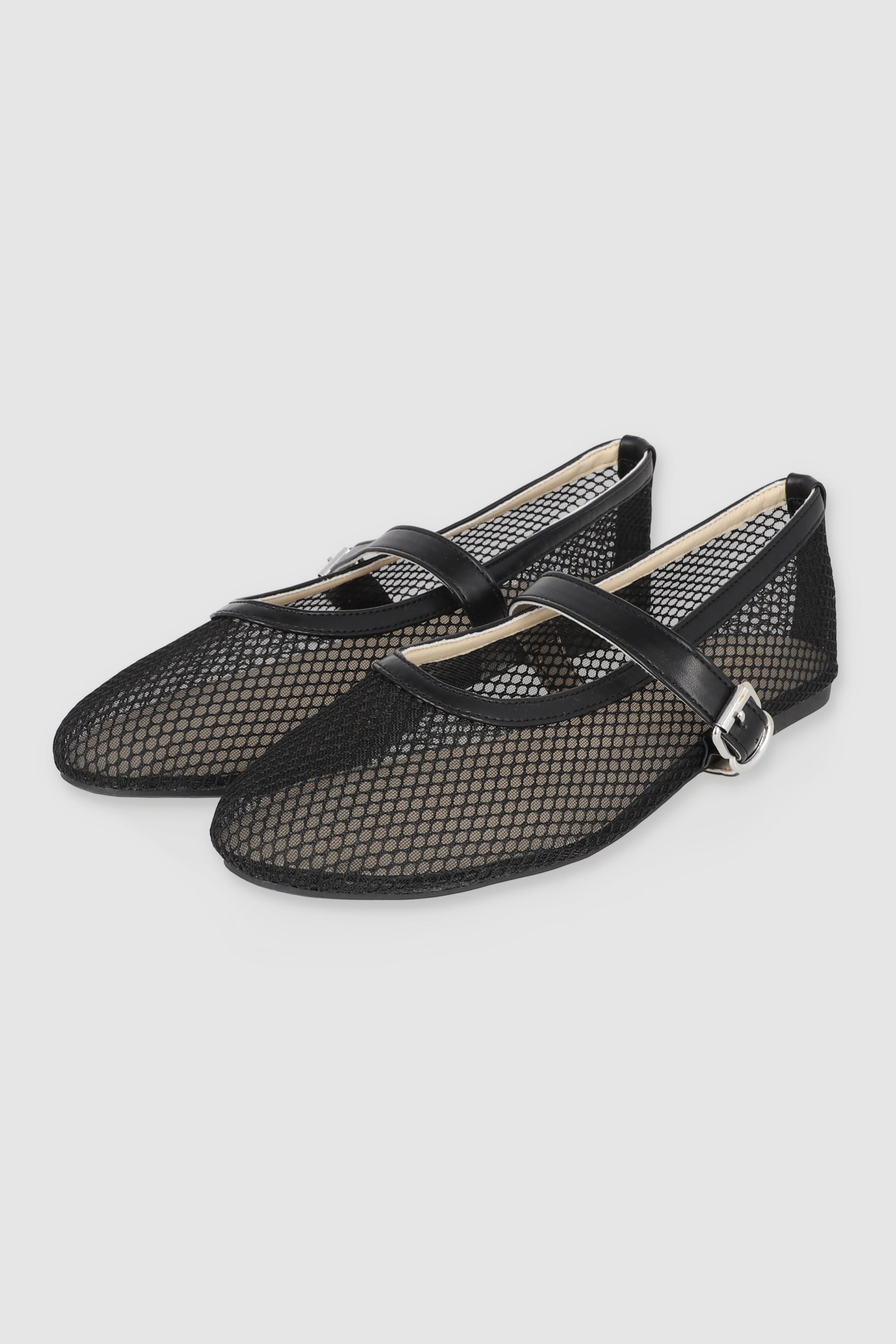 Flat mary jane mesh NEGRO