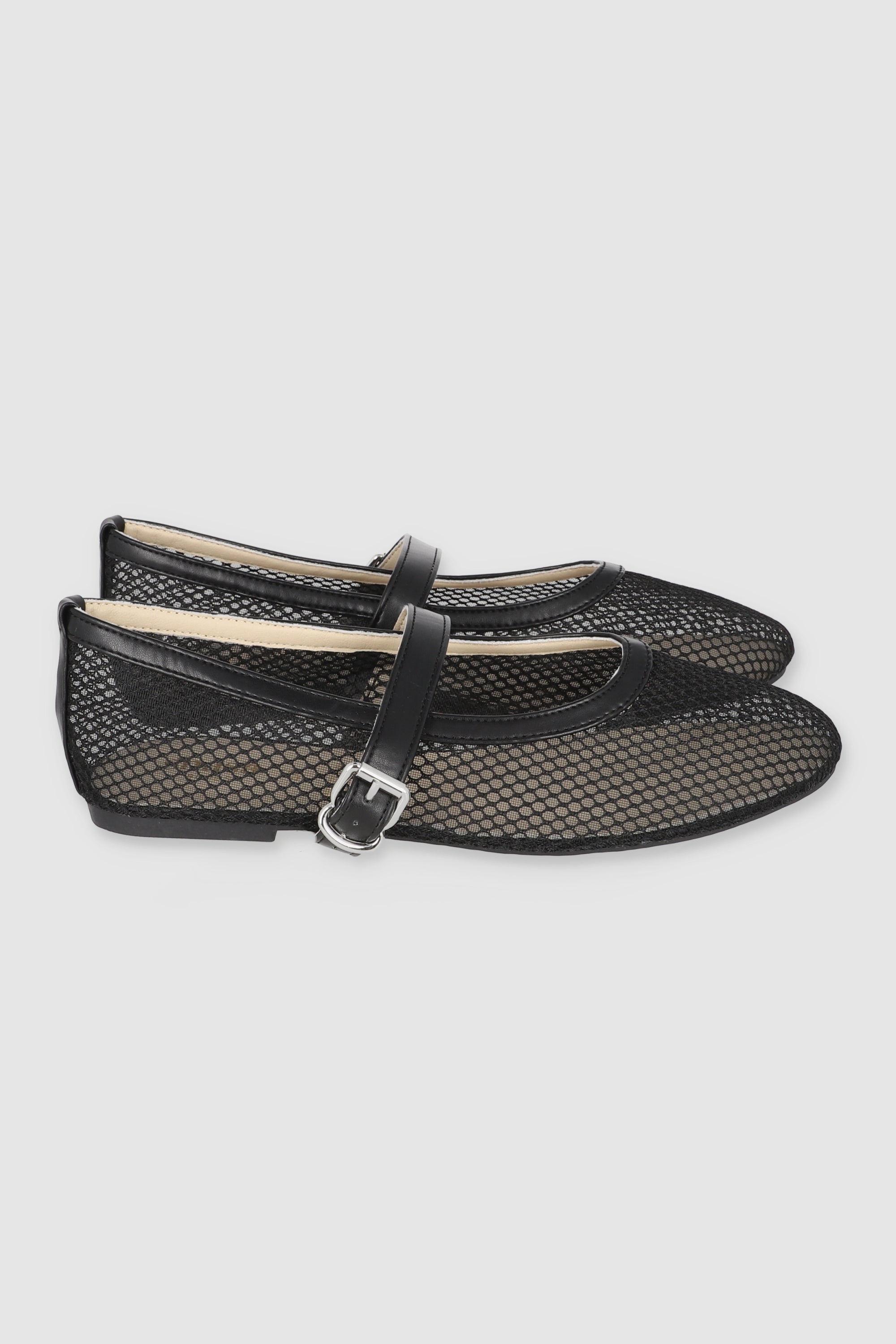 Flat mary jane mesh NEGRO