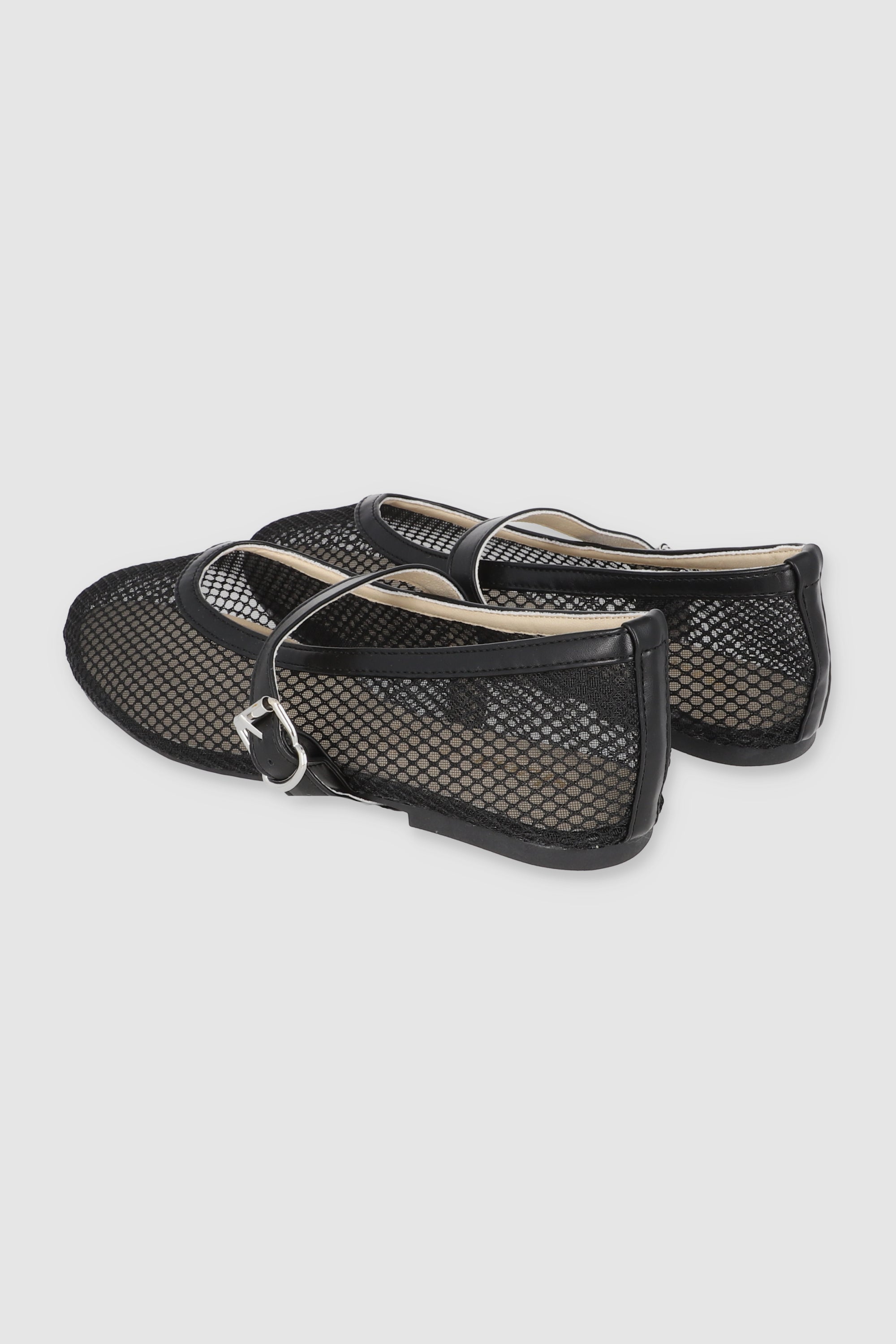 Flat mary jane mesh NEGRO