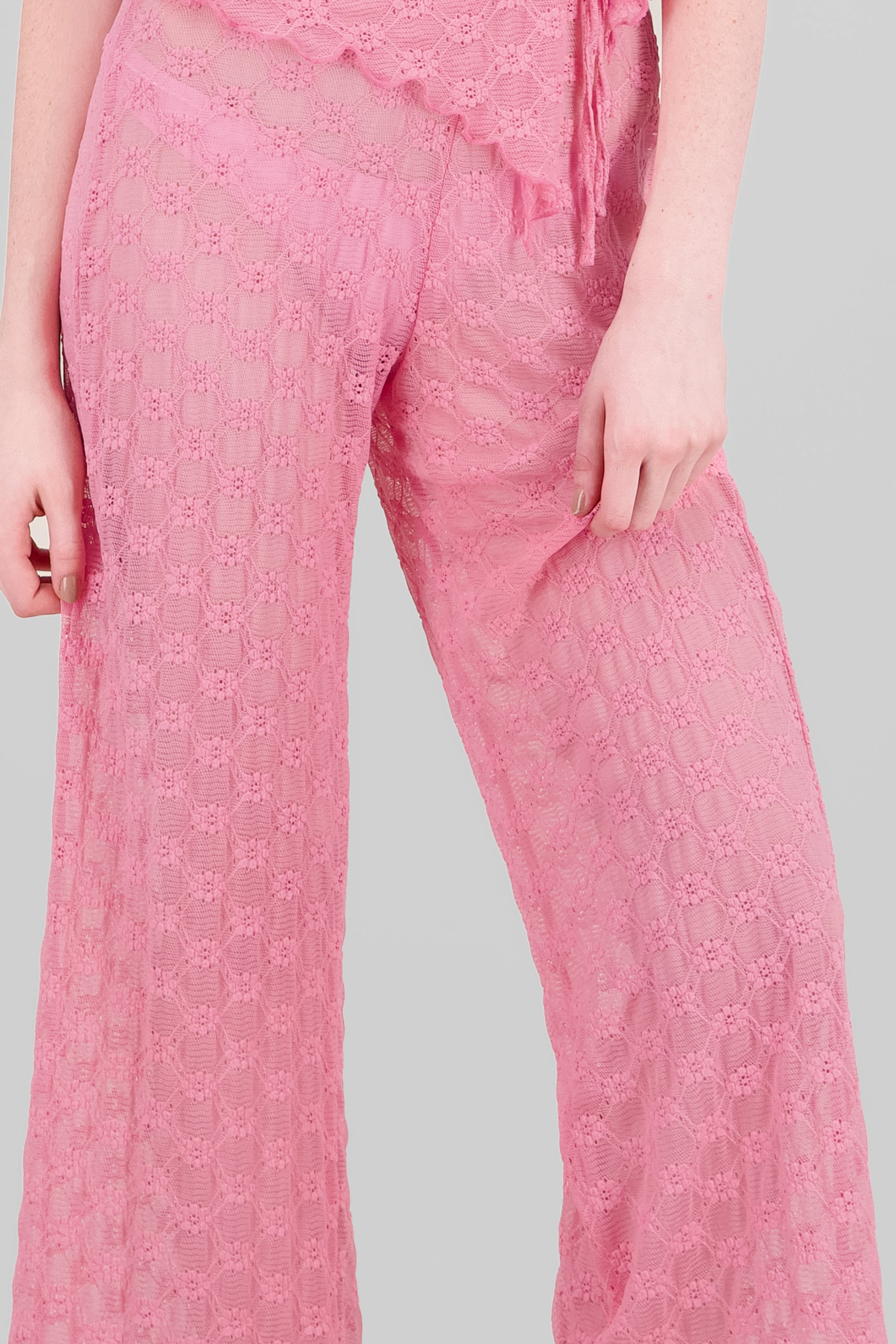 Pantalón encaje wide leg ROSA