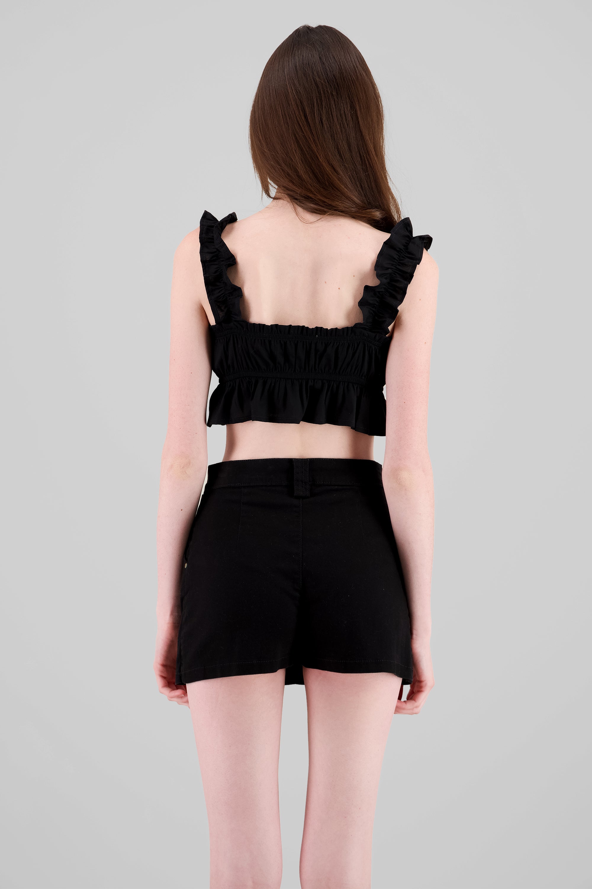 Blusa tirantes nudo olán NEGRO