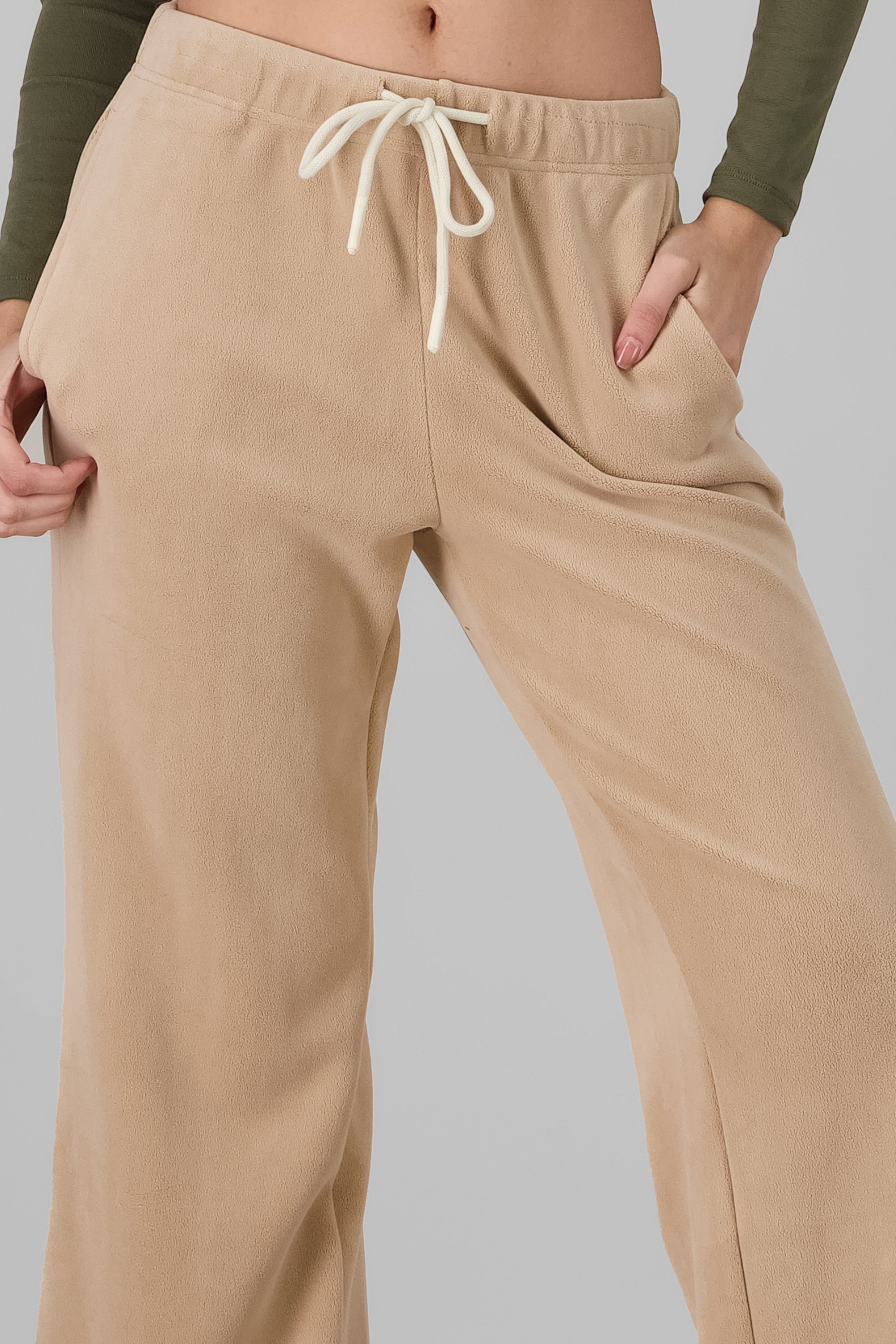 Pants lisos polares CREMA