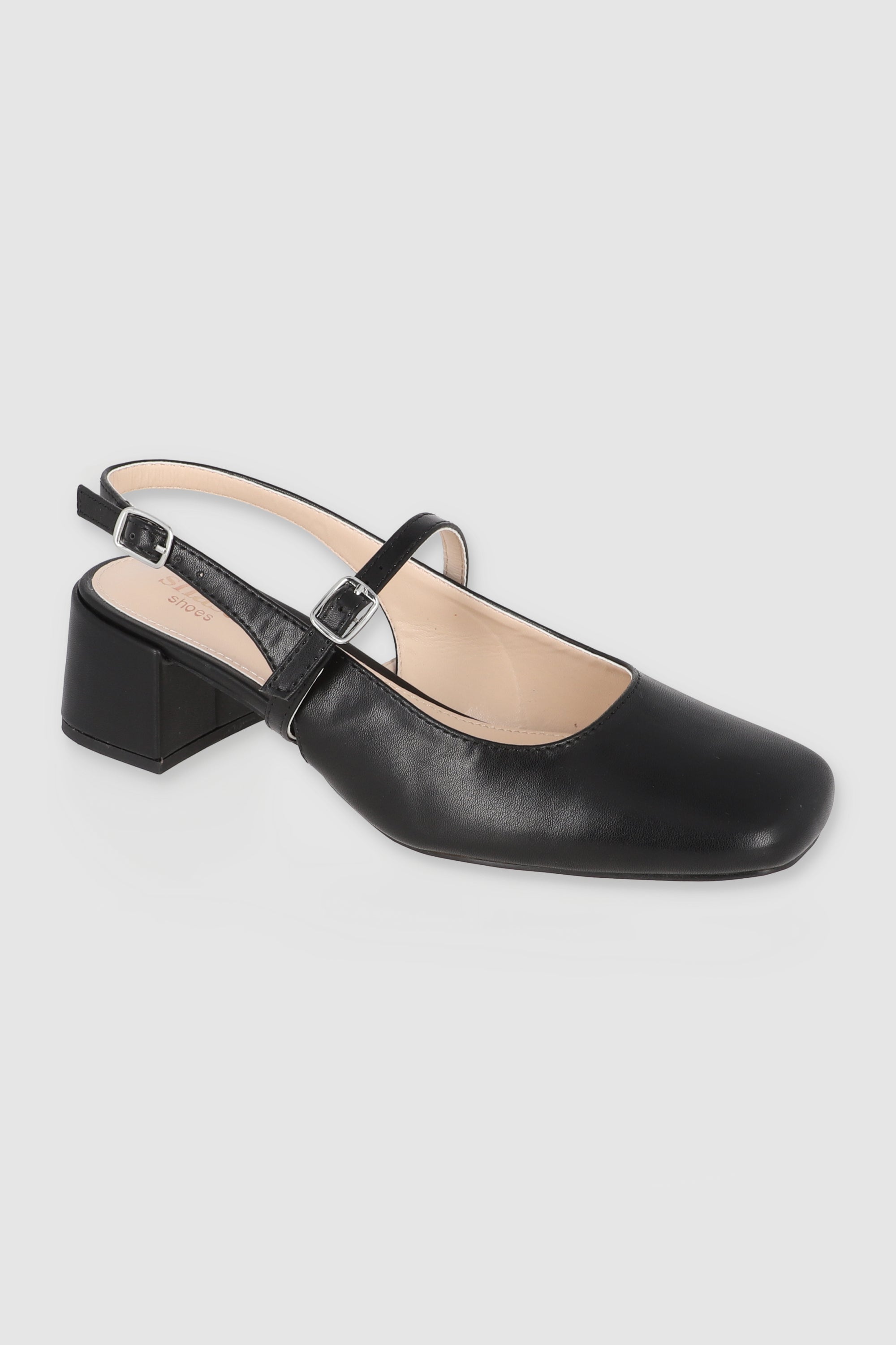 Tacon bajo maryjane slingback NEGRO