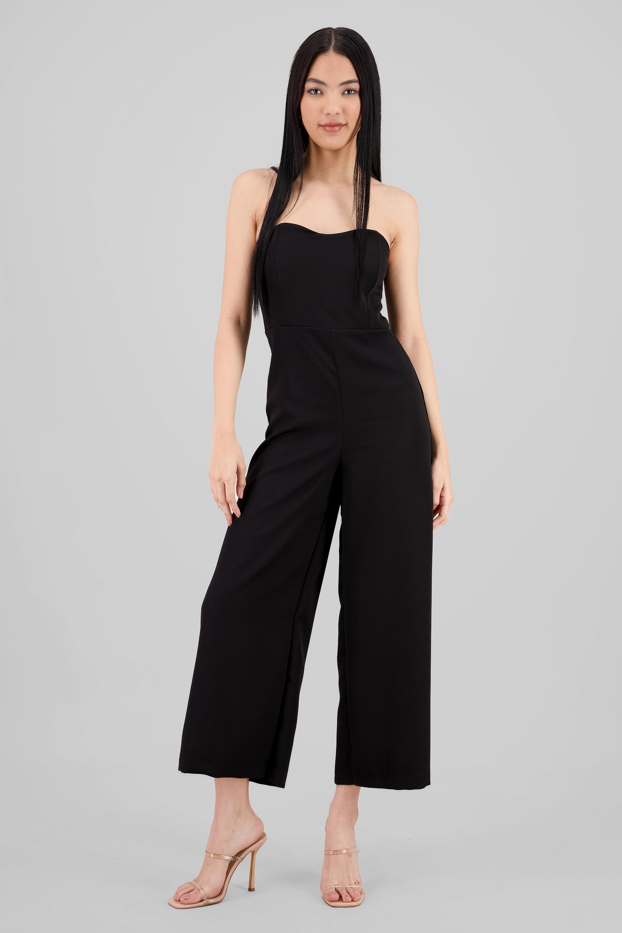 Jumpsuit liso escote corazon Hypsters NEGRO