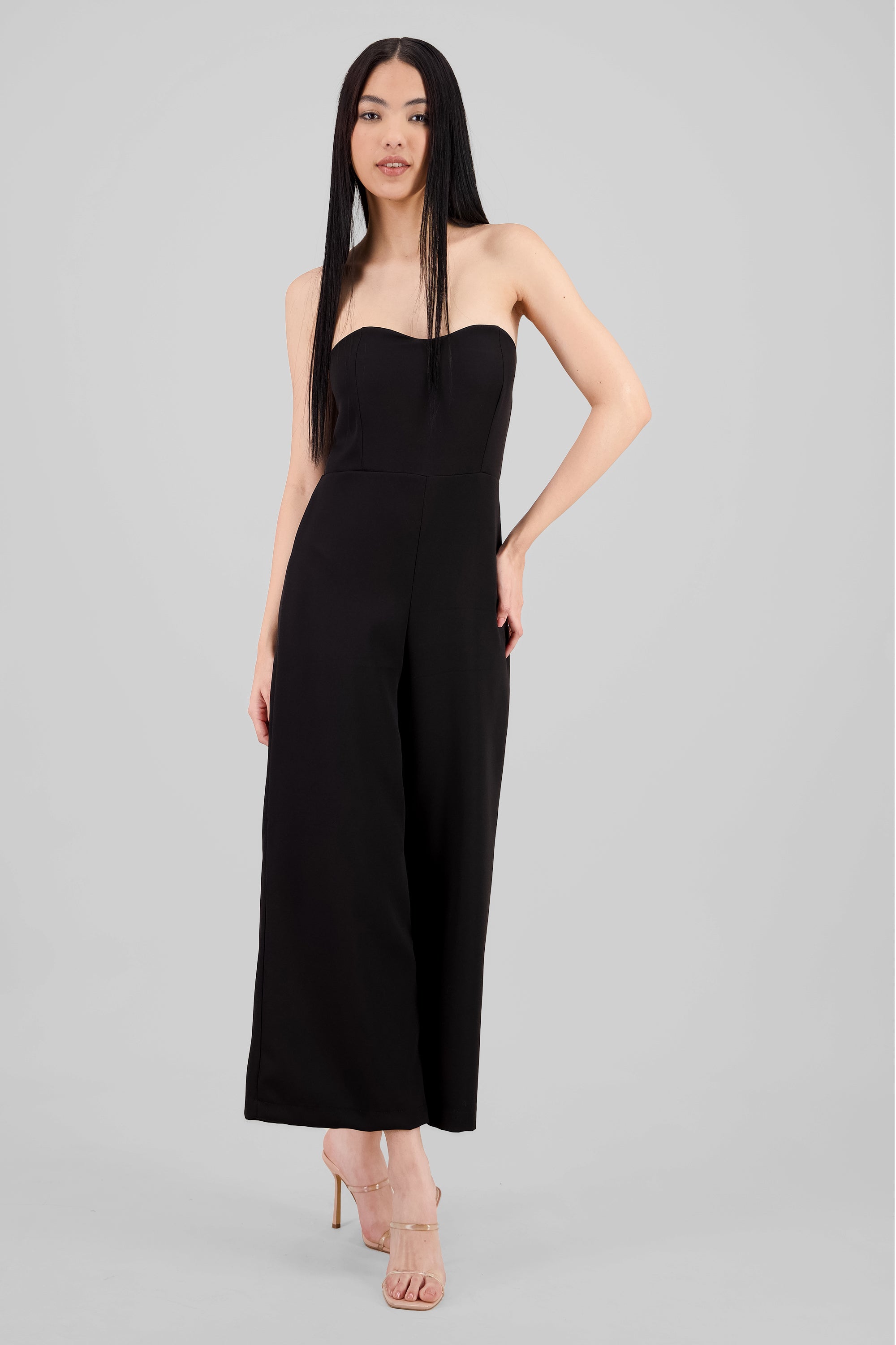 Jumpsuit liso escote corazon Hypsters NEGRO