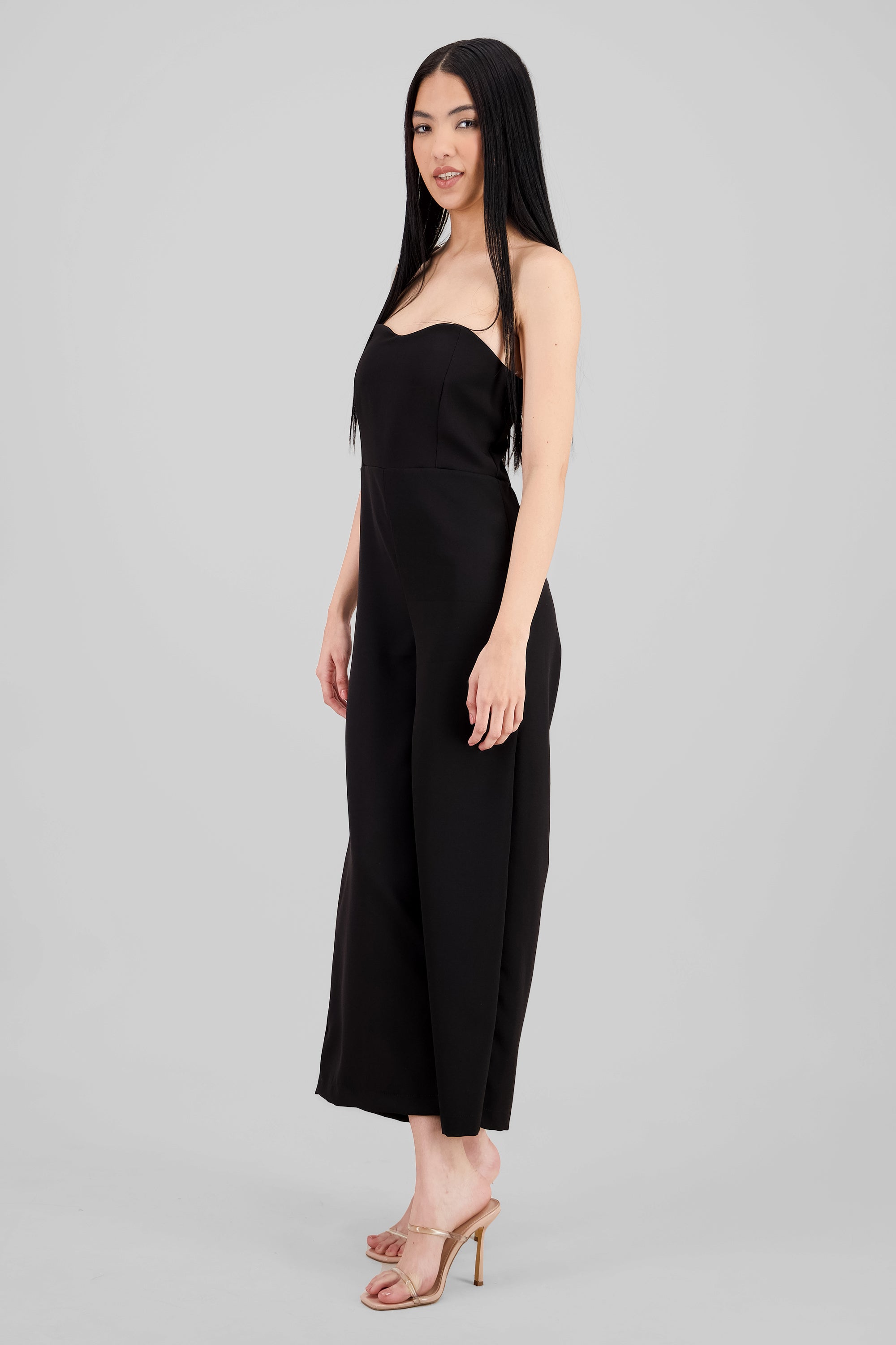 Jumpsuit liso escote corazon Hypsters NEGRO