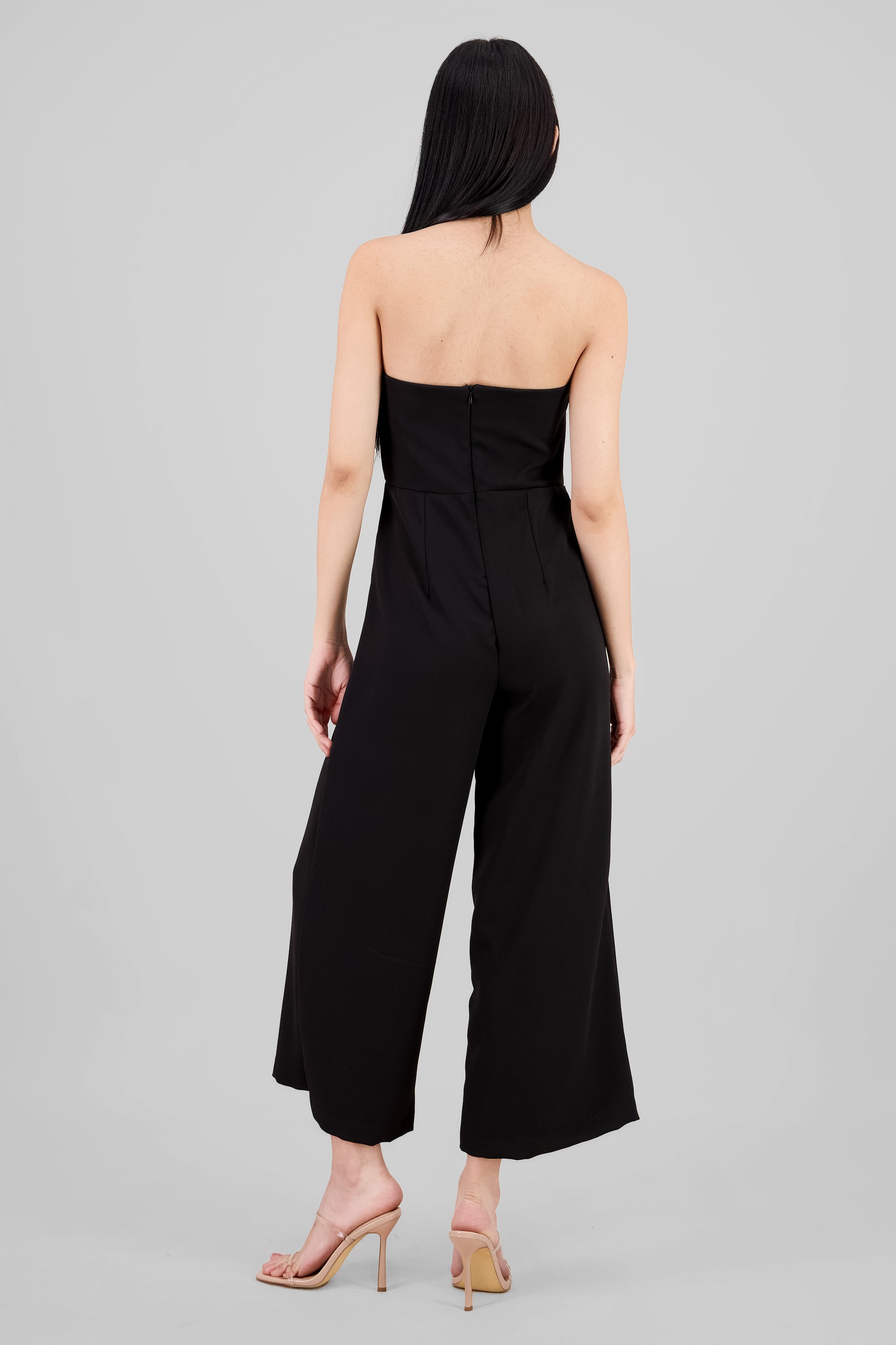 Jumpsuit liso escote corazon Hypsters NEGRO