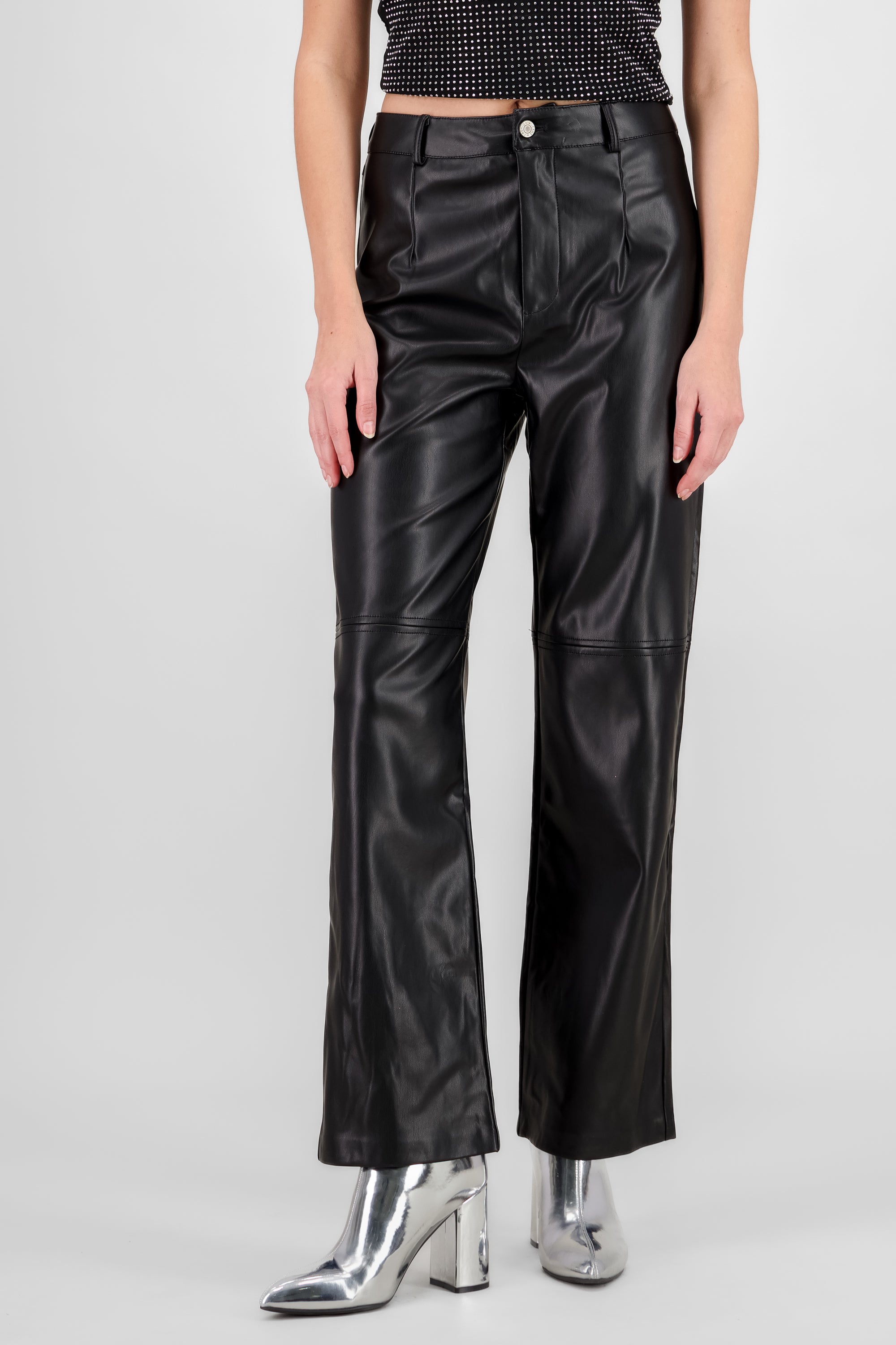 Pantalon amplio pu NEGRO