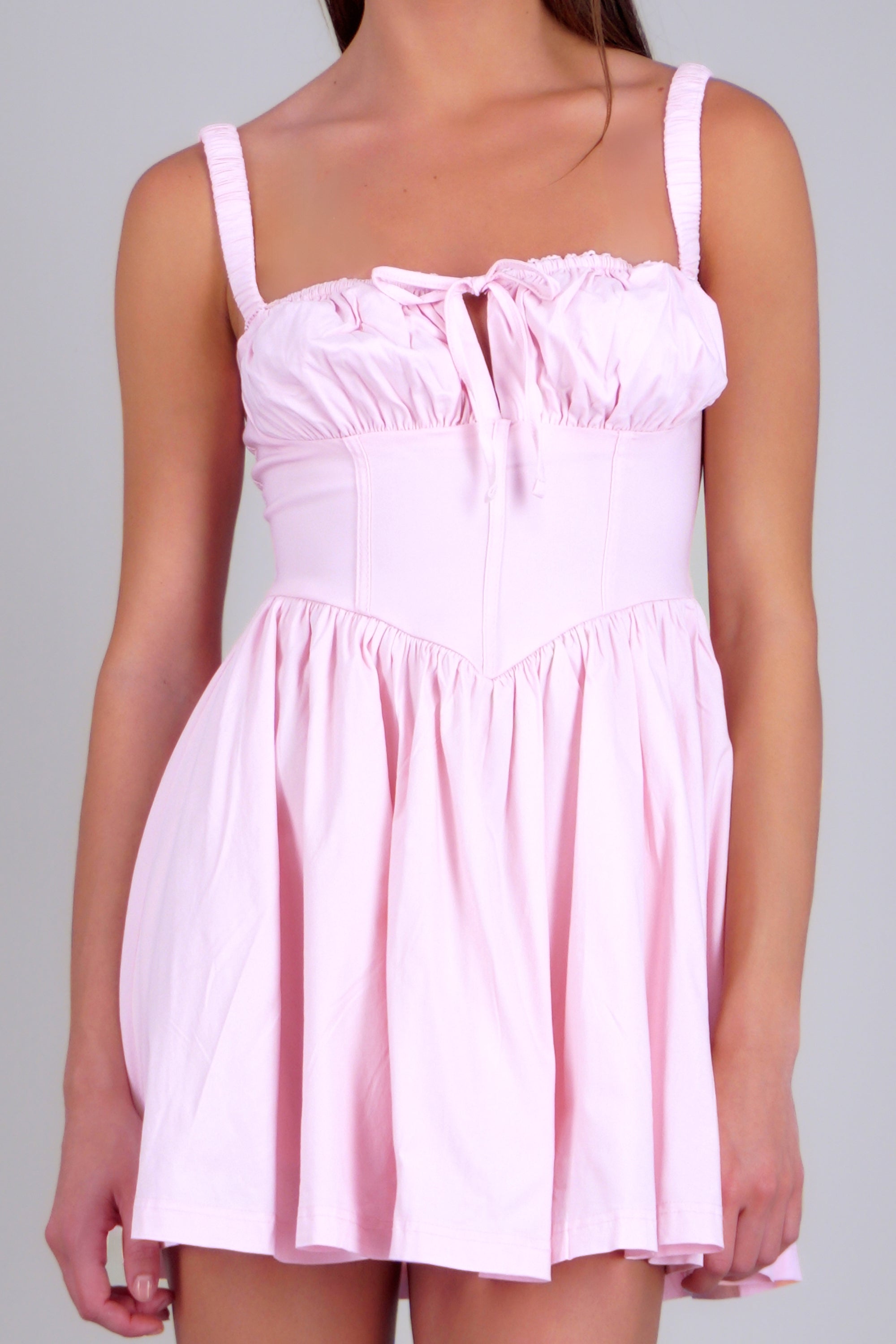 Vestido mini corset liso ROSA