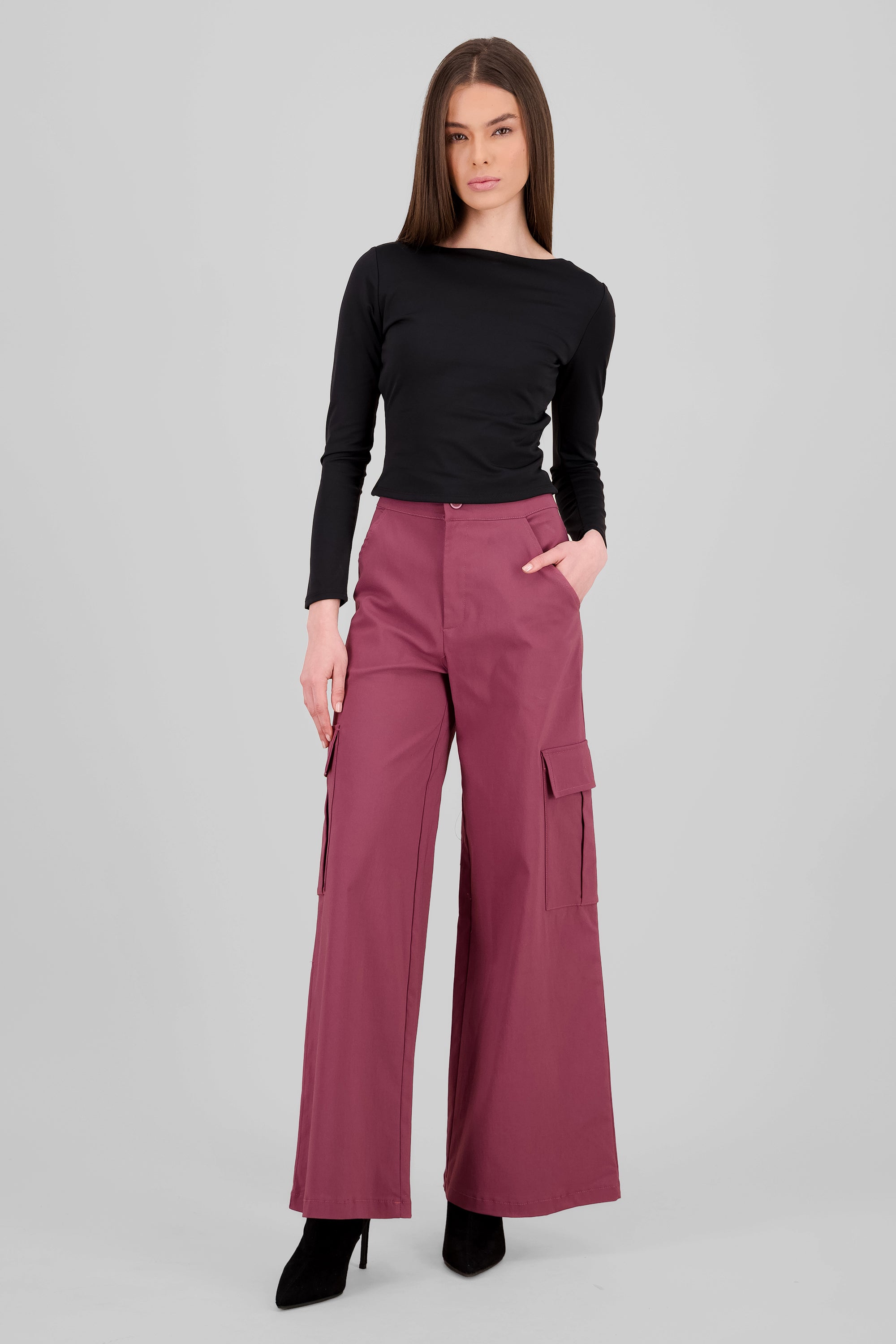 Pantalon cargo wide leg MALVA