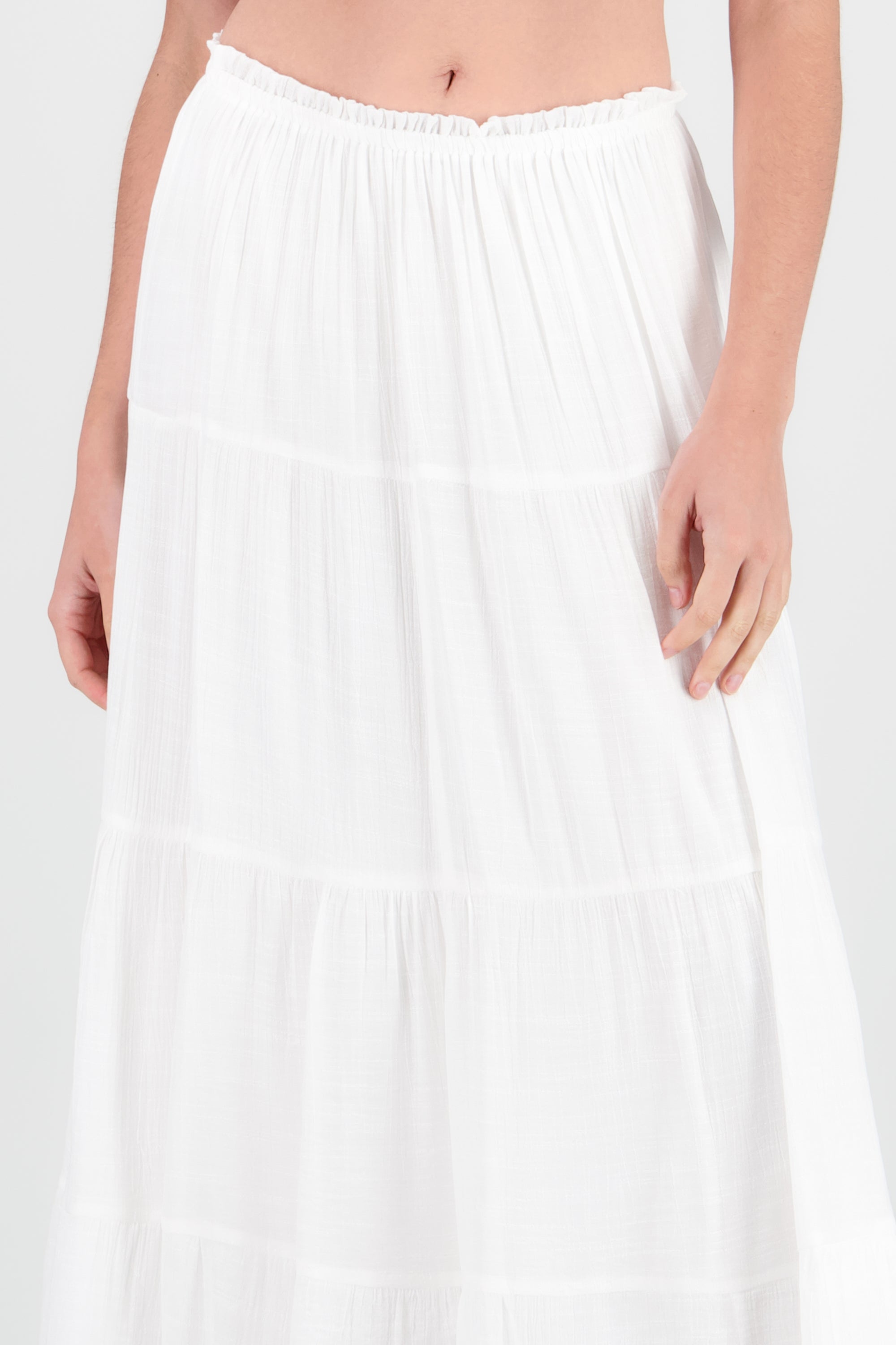 Falda maxi liso BLANCO