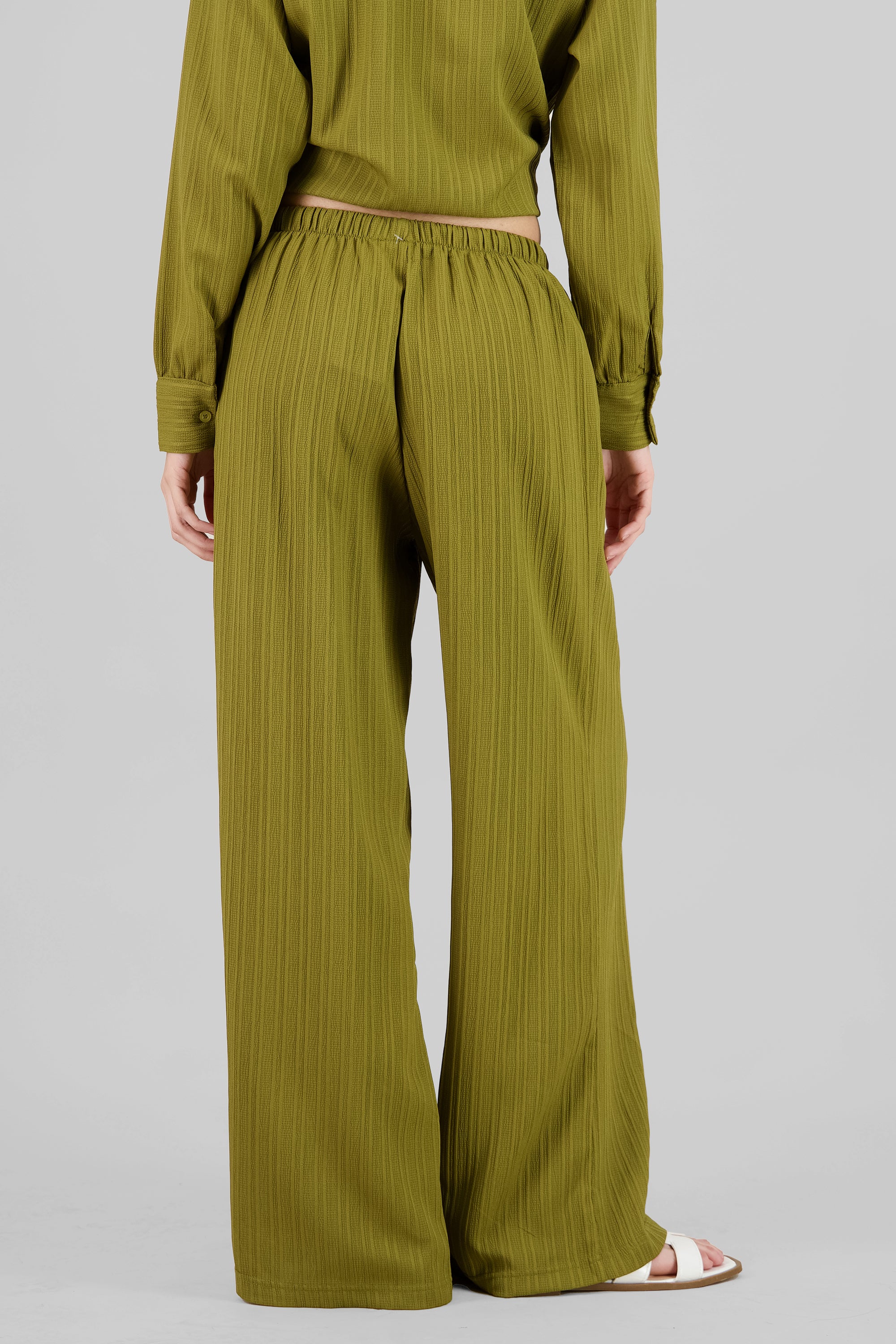 Pantalon liso rib OLIVO