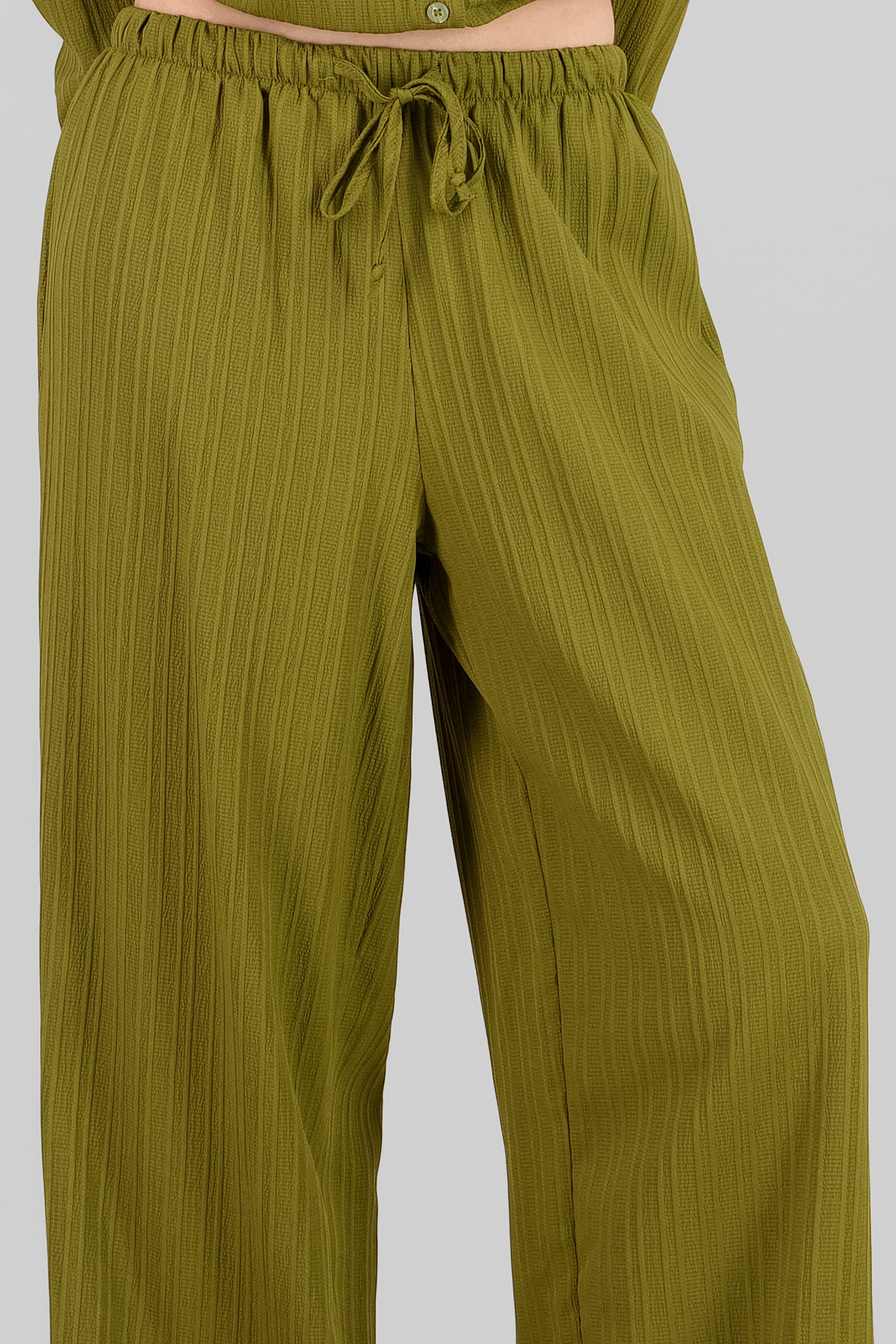 Pantalon liso rib OLIVO