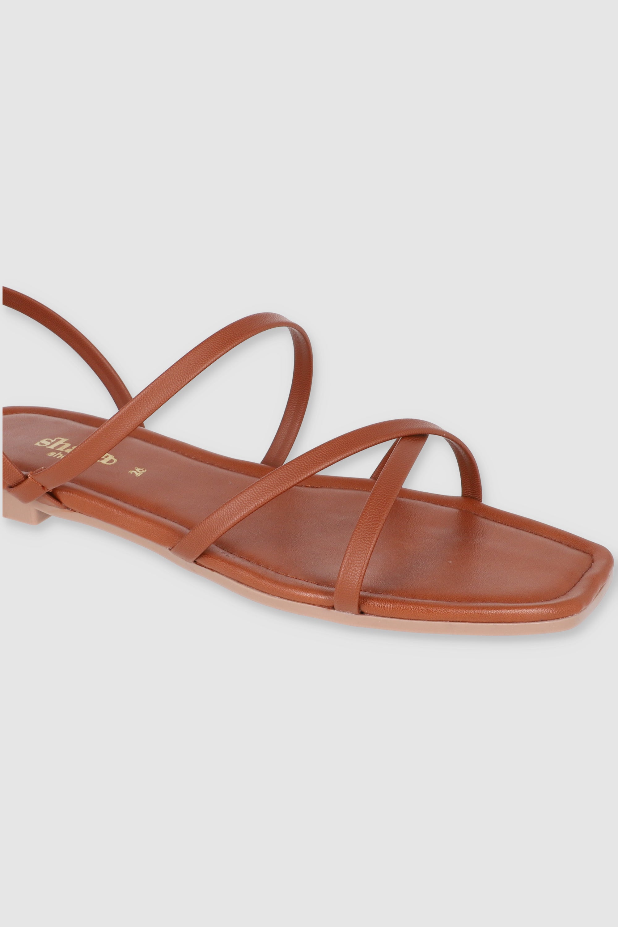 Sandalia tiras slingback TAN