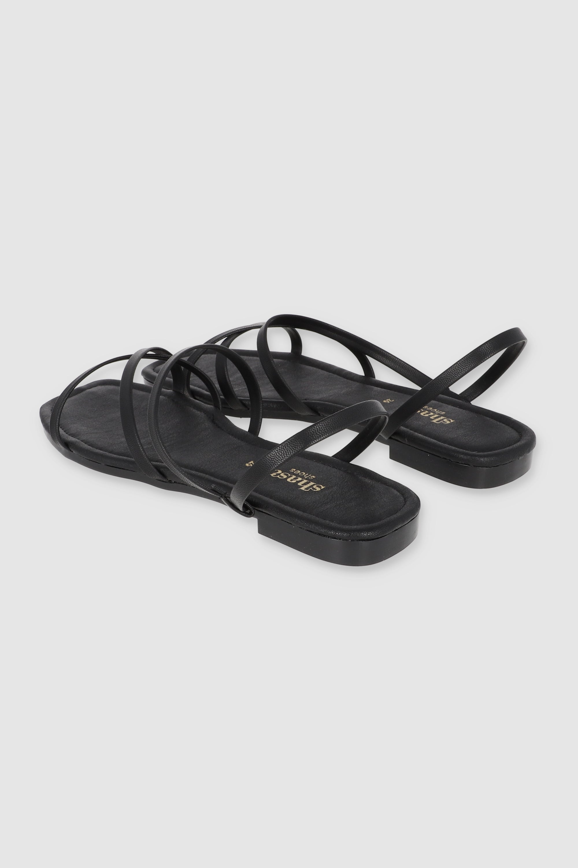 Sandalia tiras slingback NEGRO