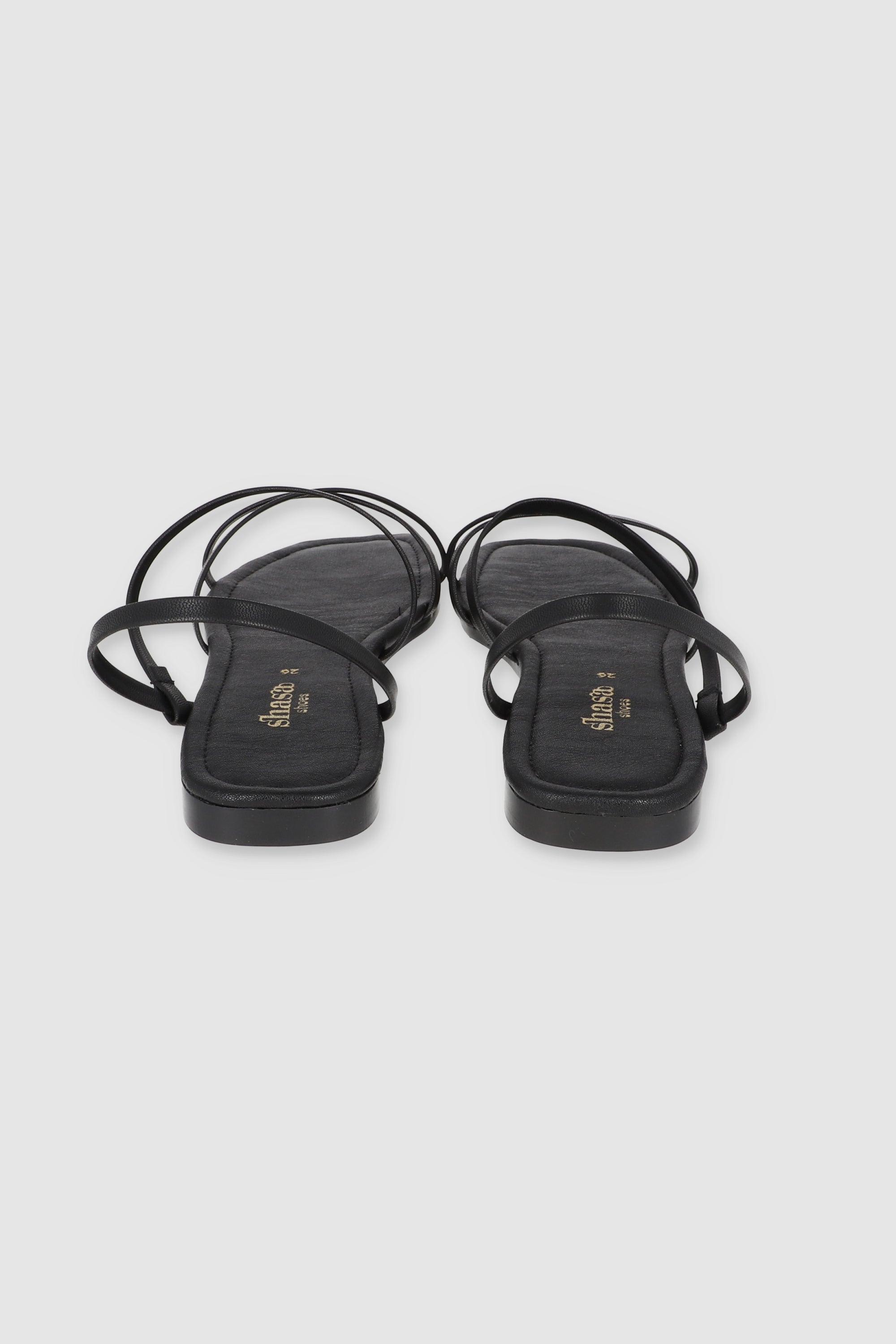 Sandalia tiras slingback NEGRO