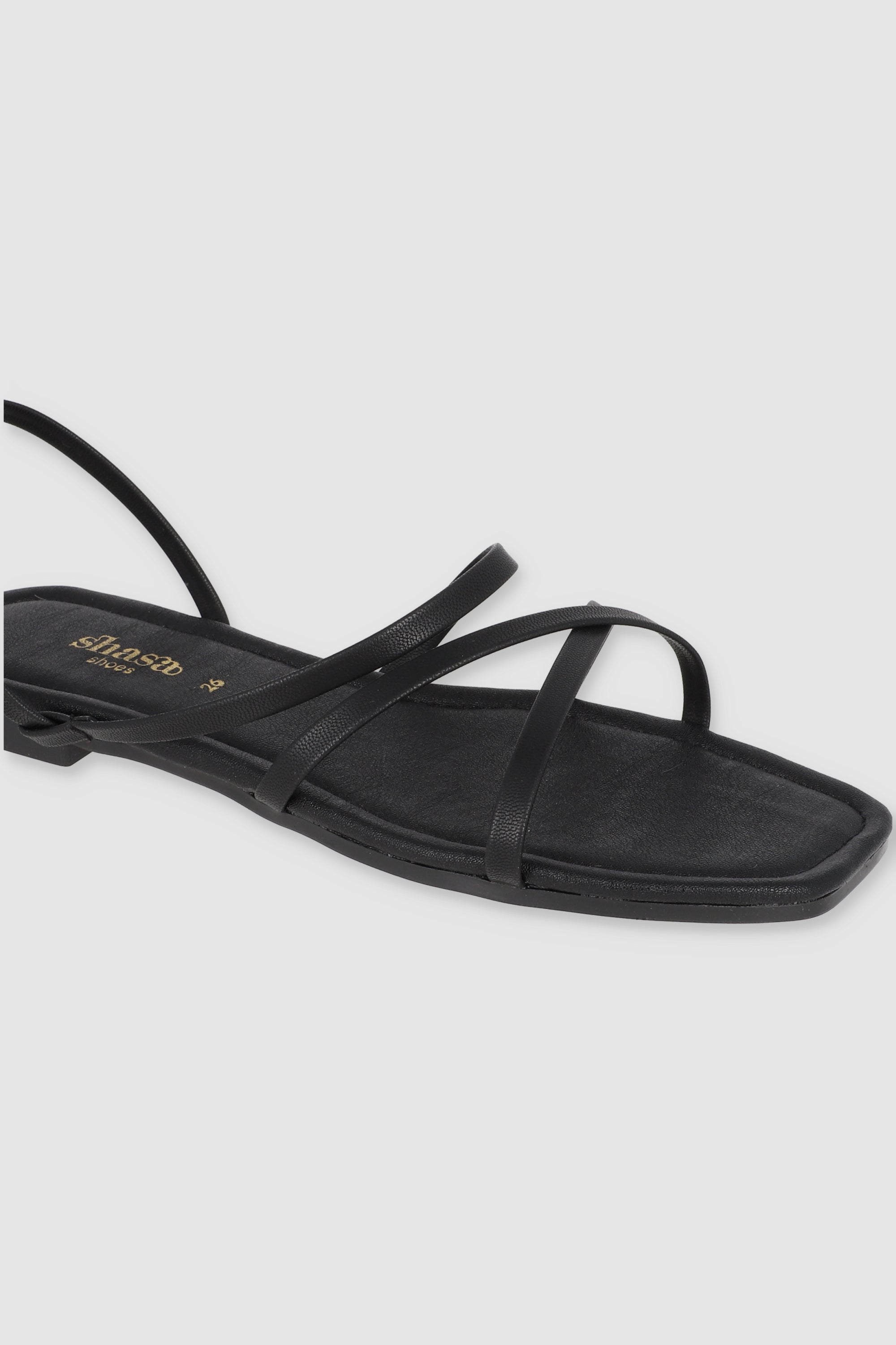 Sandalia tiras slingback NEGRO