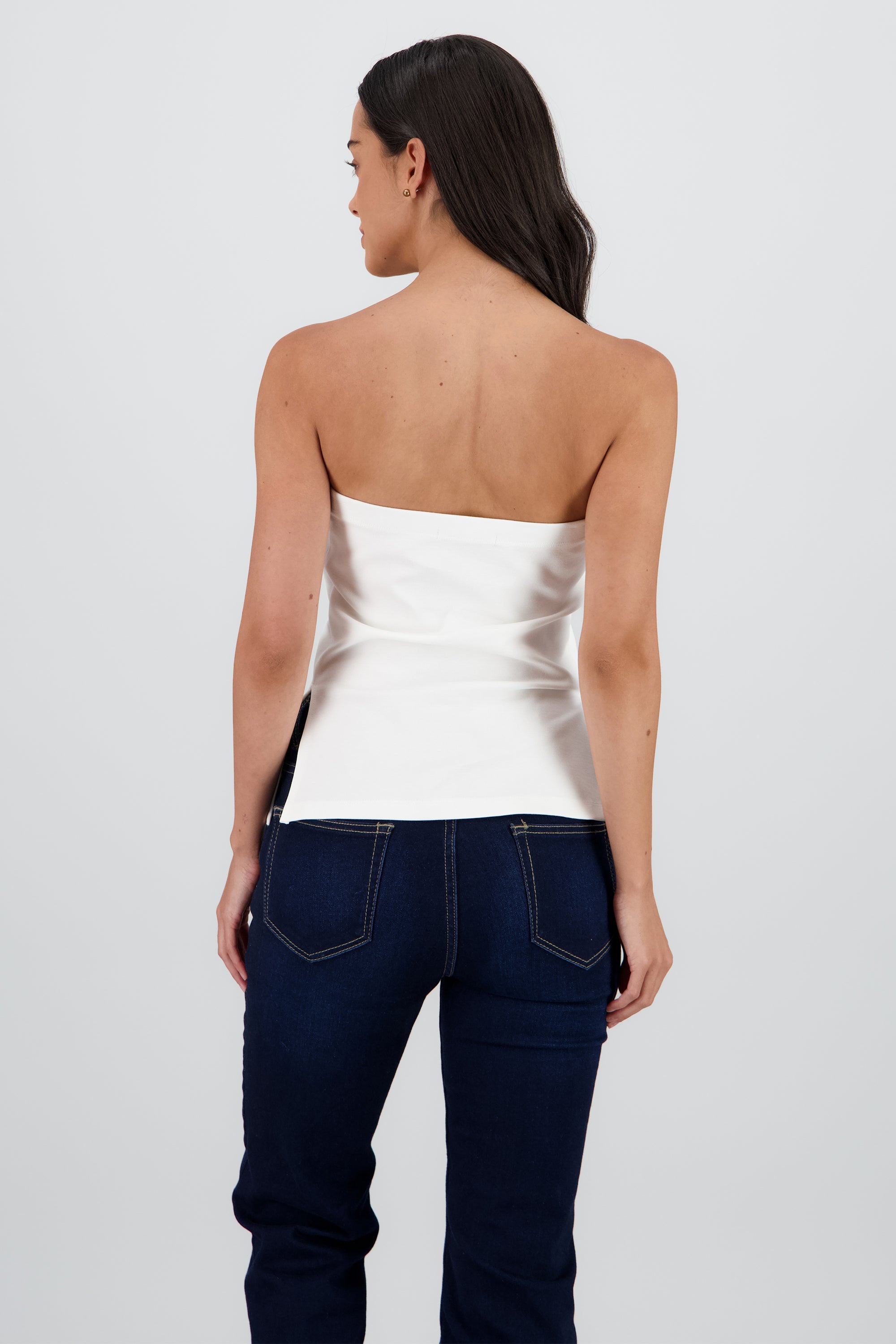 Top escote corazon detalle moños BLANCO