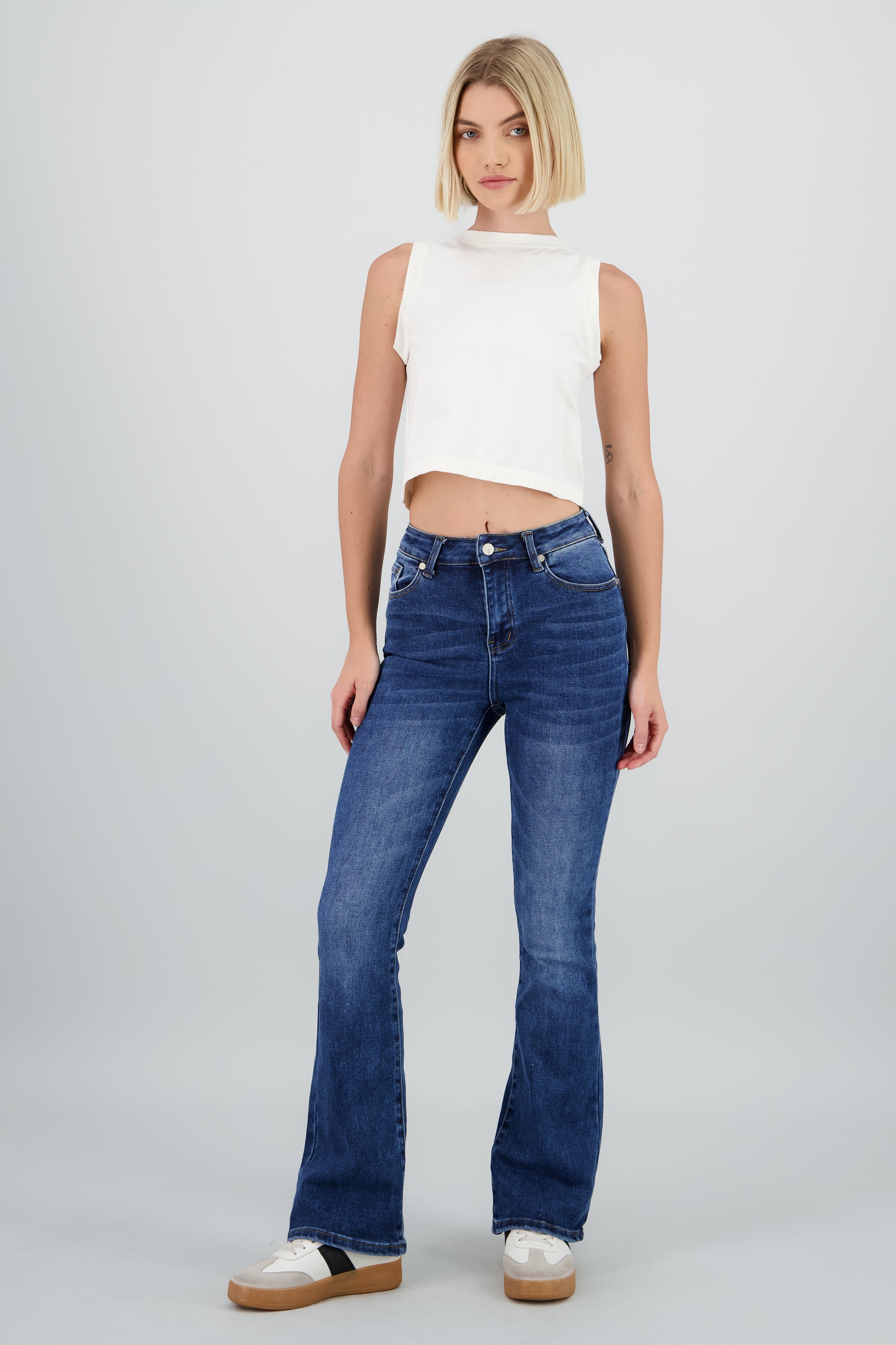 Jeans flare slim DARK WASH