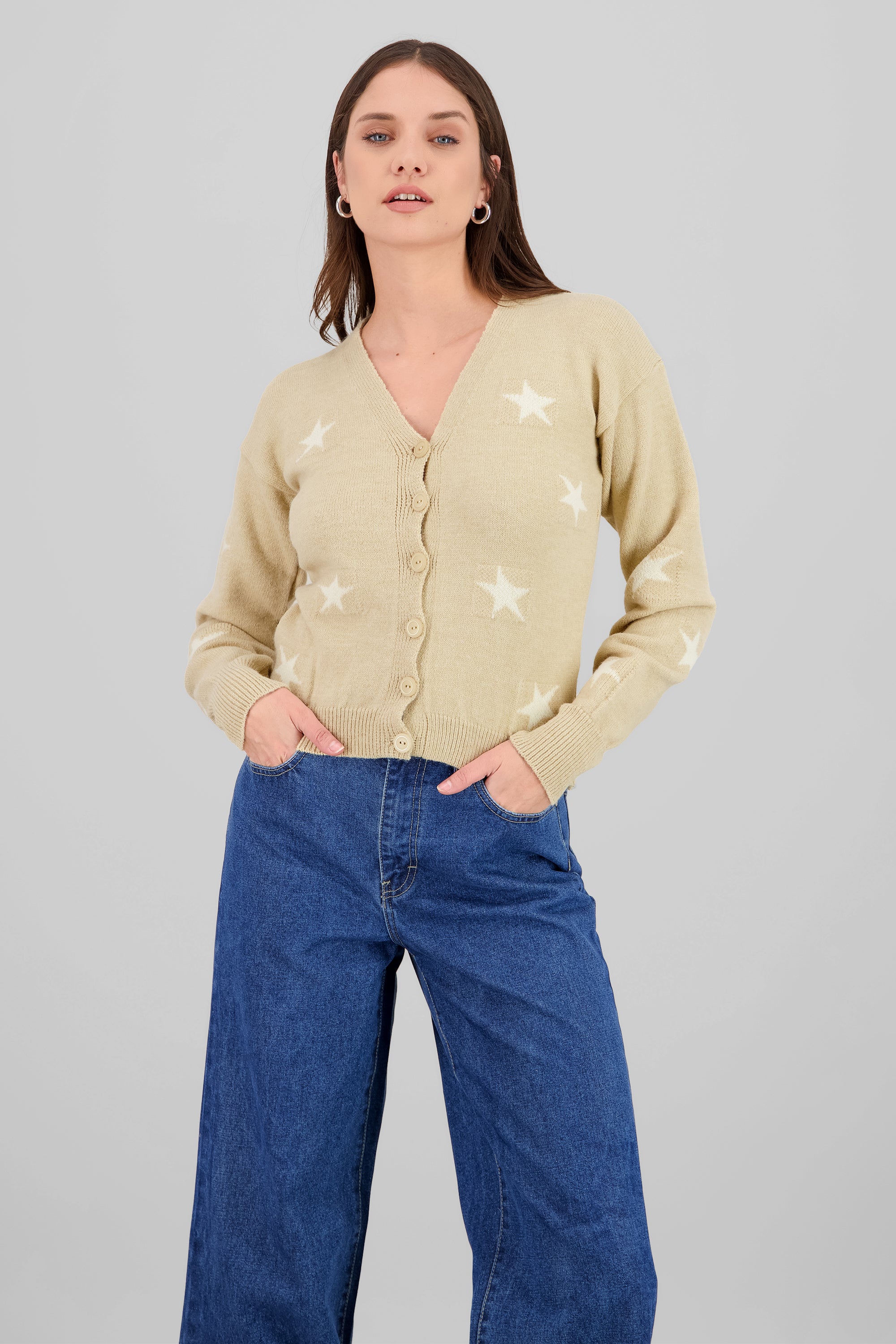 Cardigan botones estrellas BEIGE