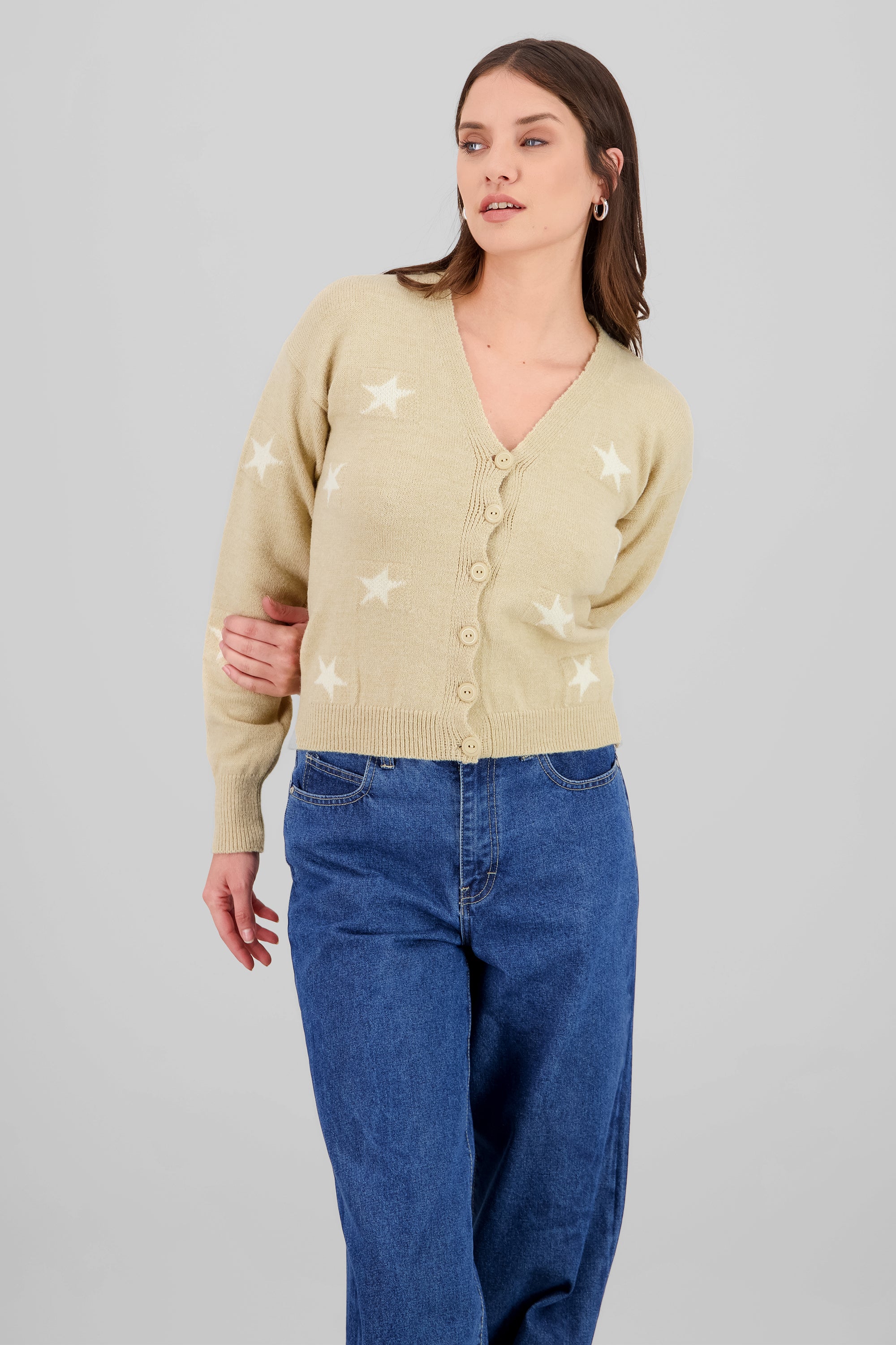 Cardigan botones estrellas BEIGE