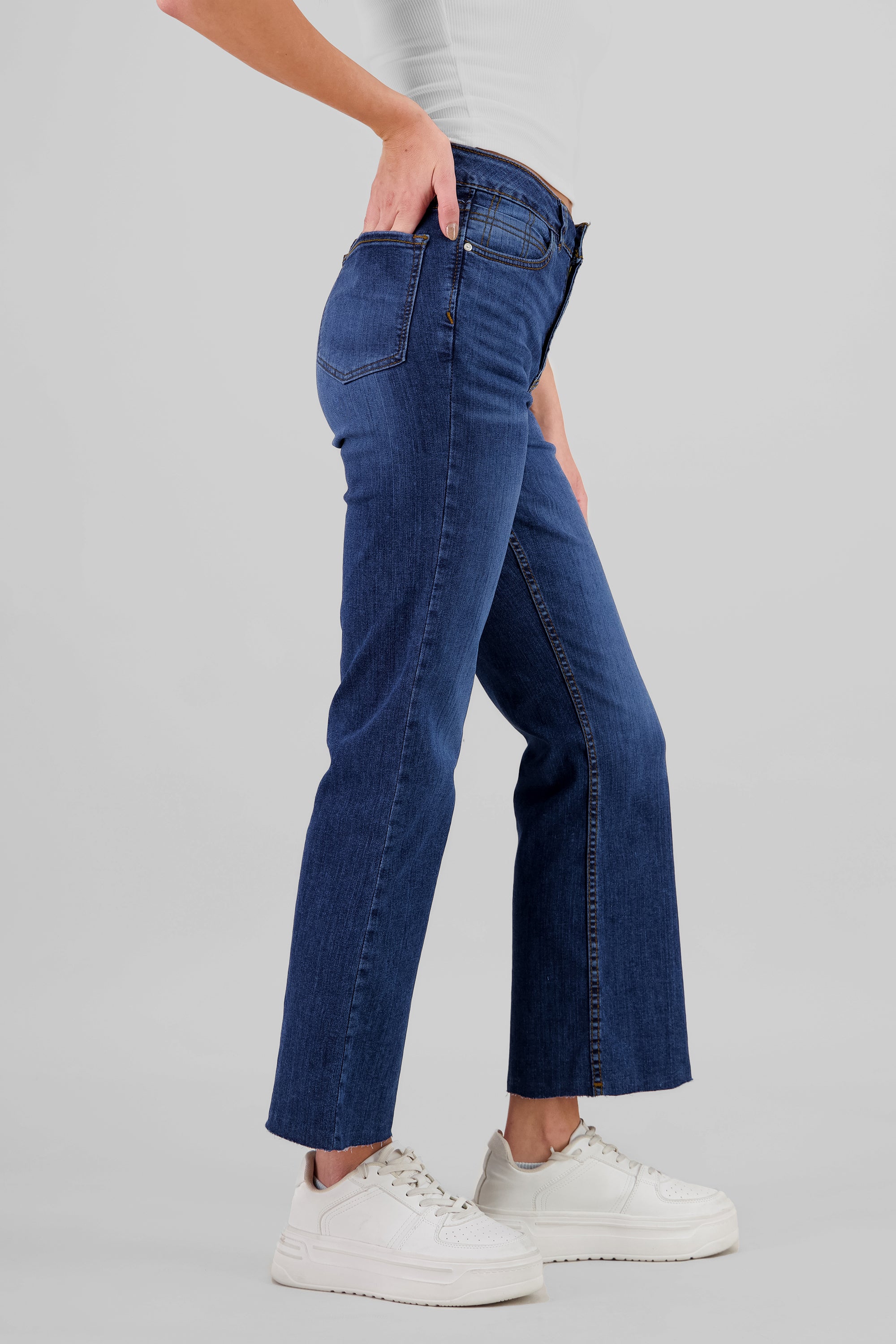 Jeans flare al corte DARK WASH