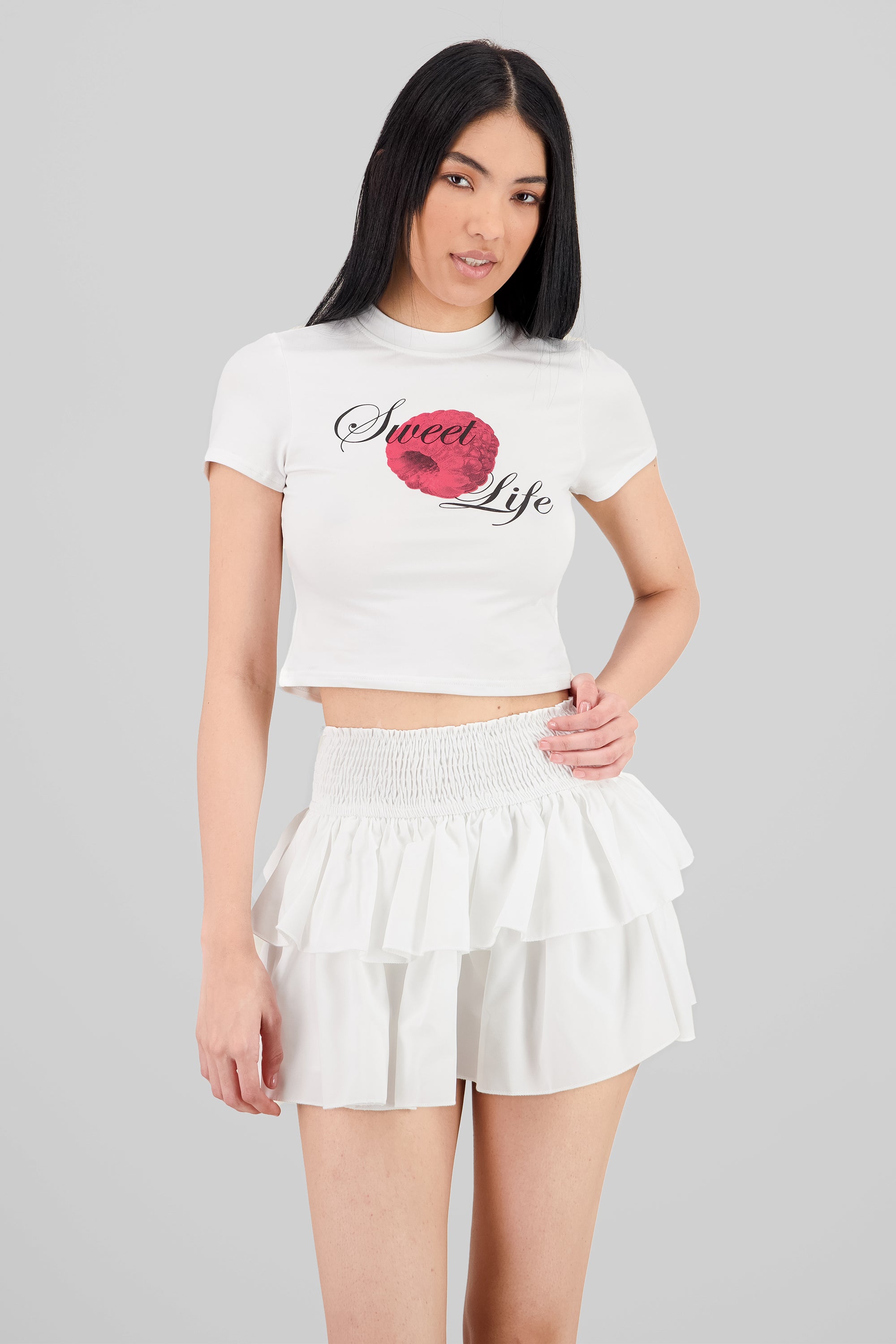 Playera estampado sweet BLANCO COMBO