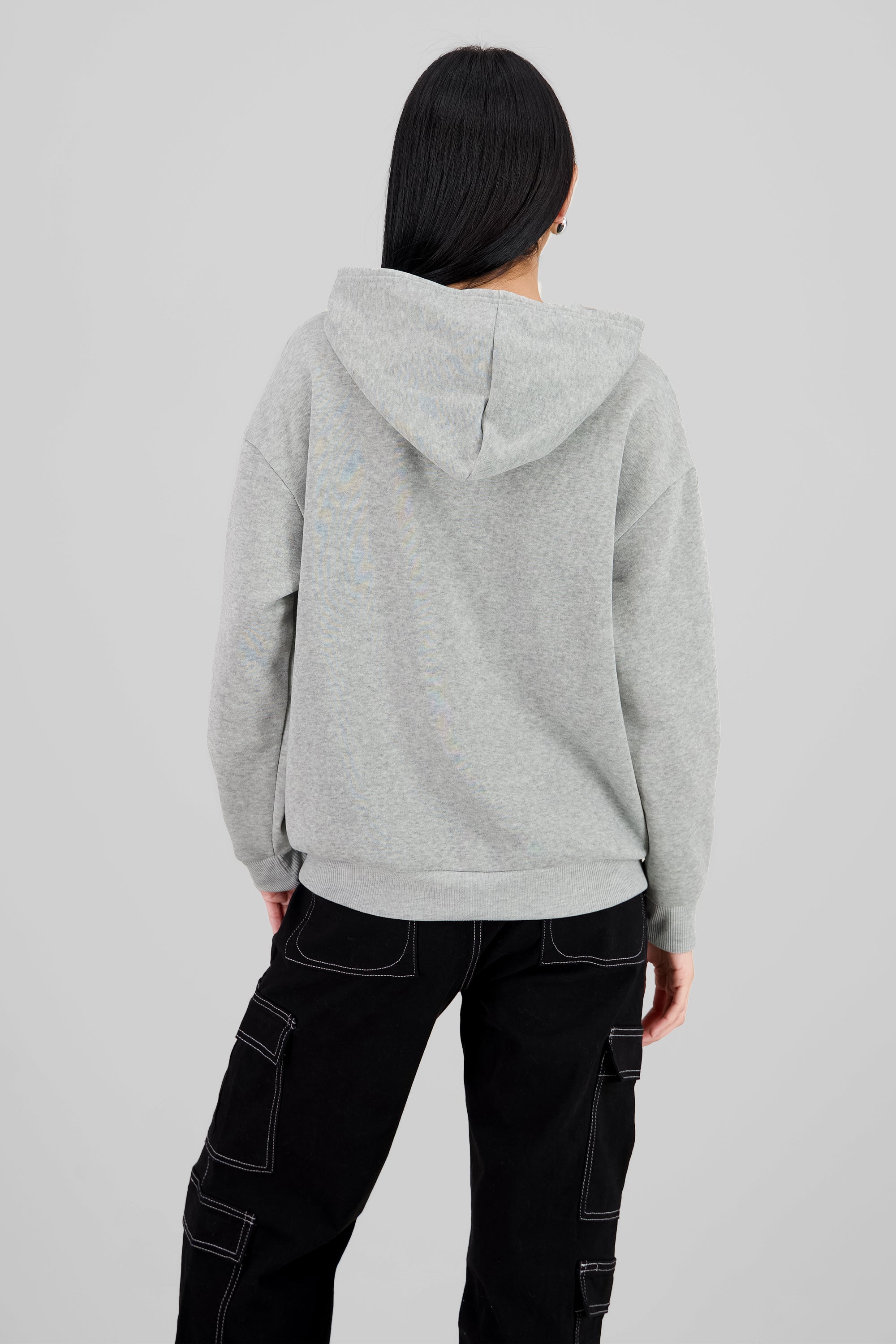 Sudadera estampado sweet & hot GRIS