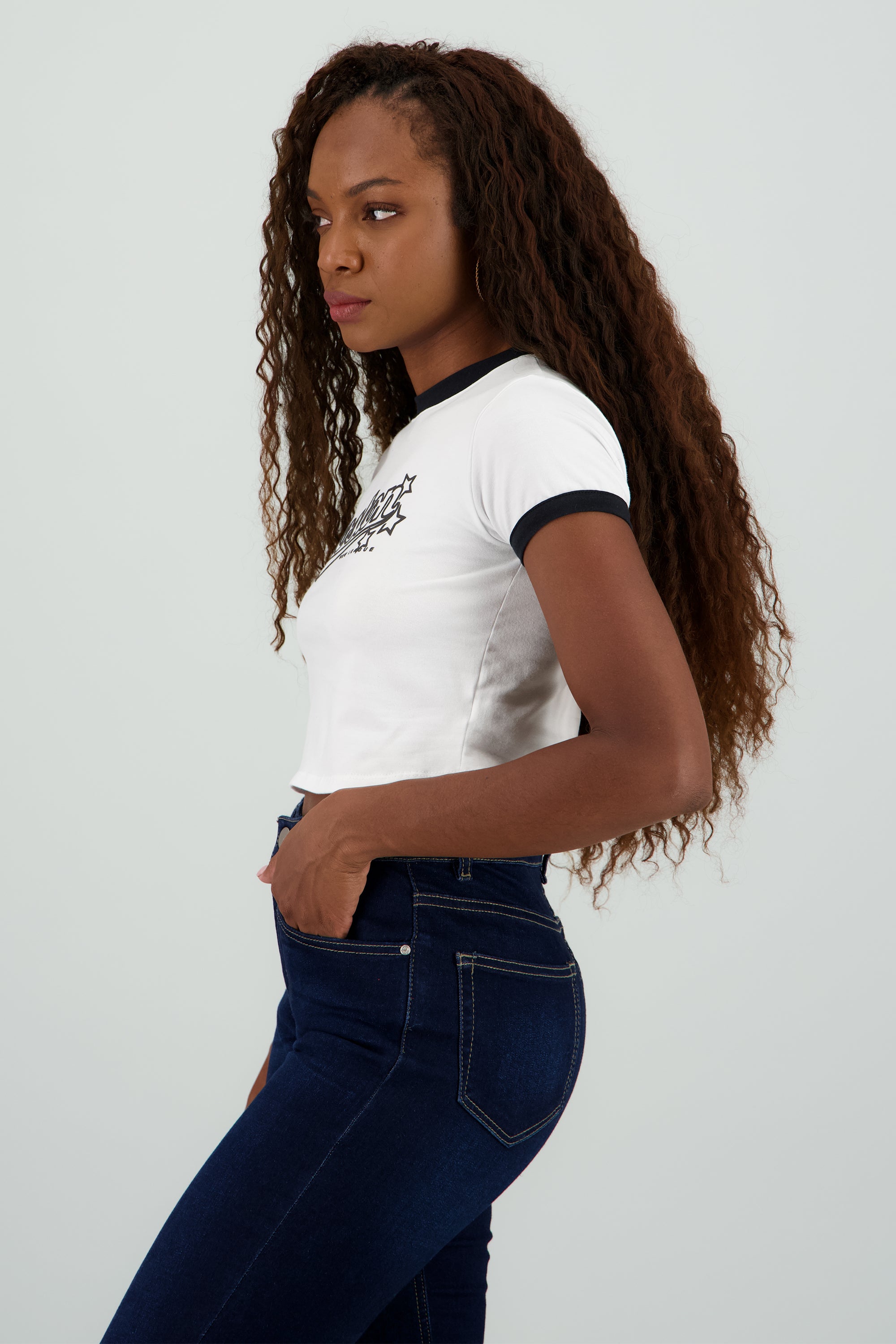 Playera contrastes boston BLANCO COMBO