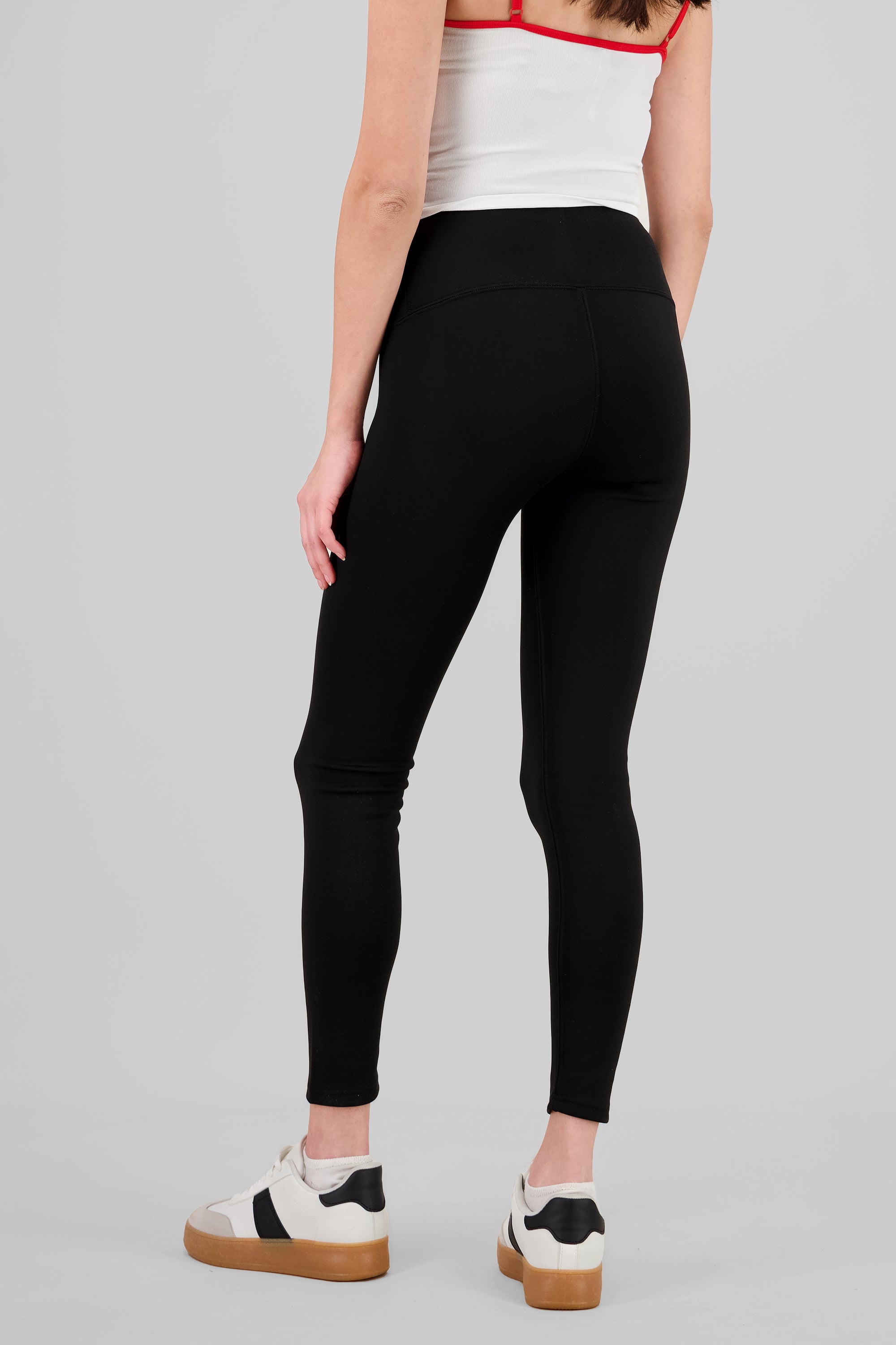 Leggings con peluche por dentro liso NEGRO