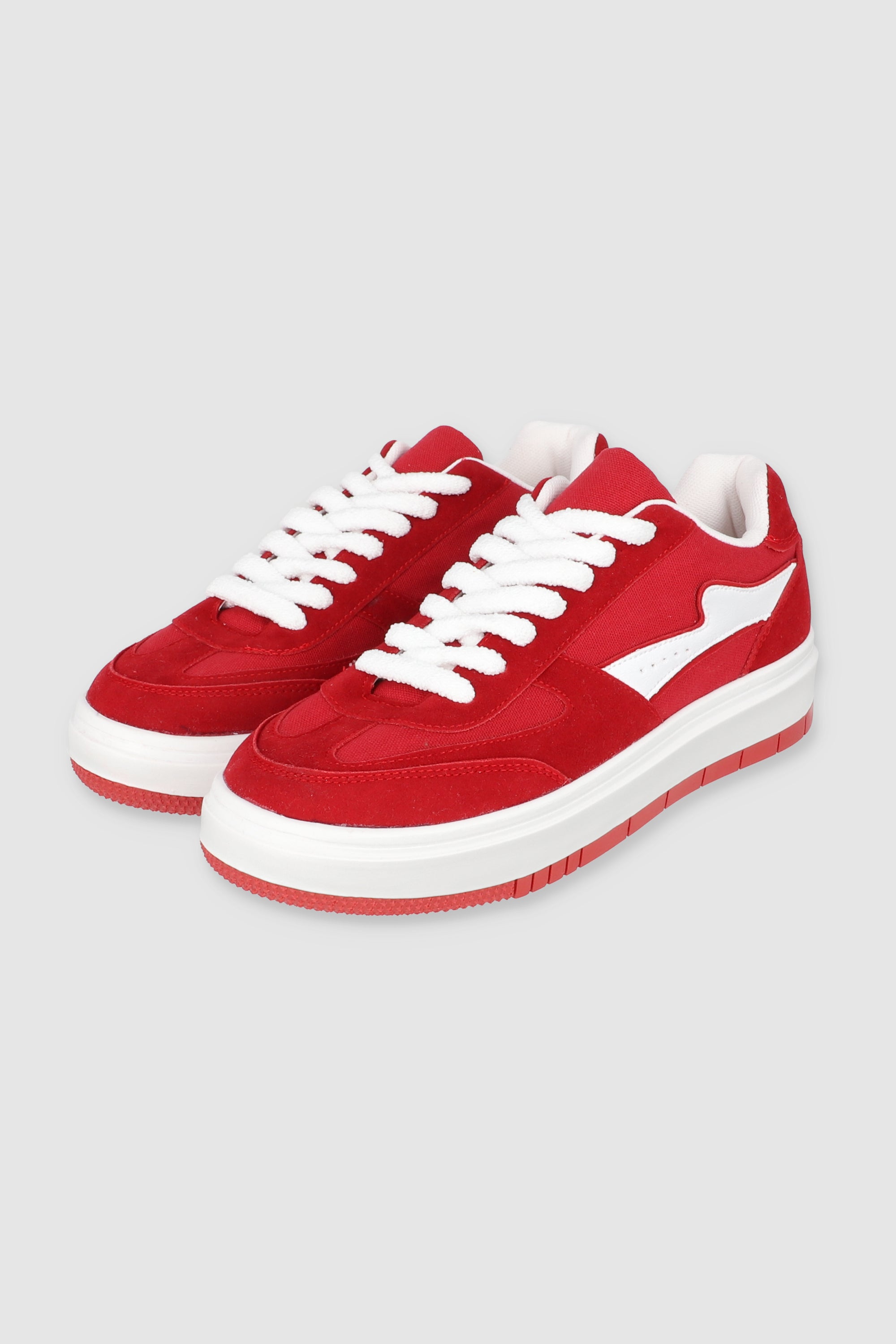 TENIS SUELA ALTA FLOR COLGANTE ROJO