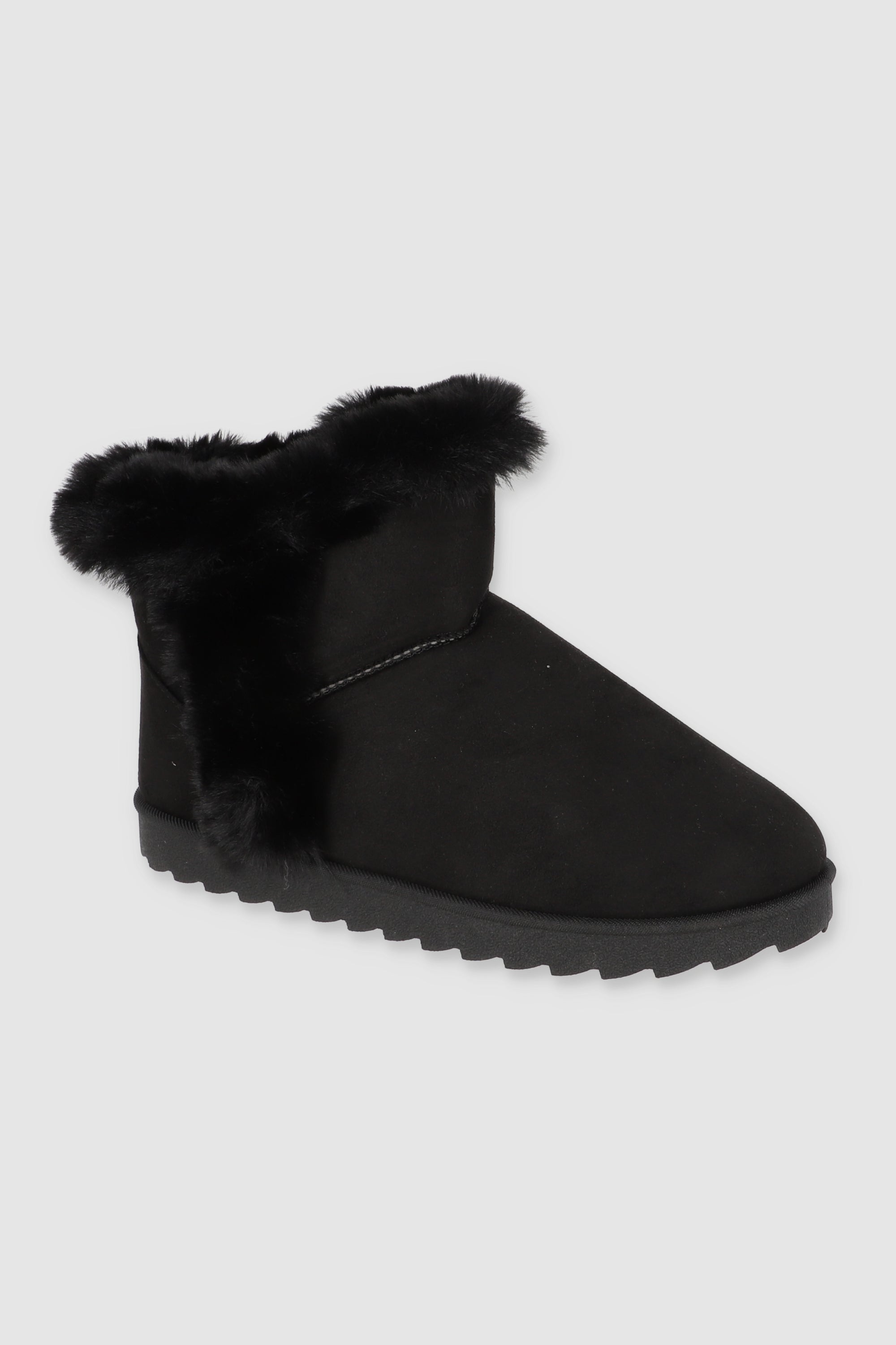 Bota peluche fluffy NEGRO