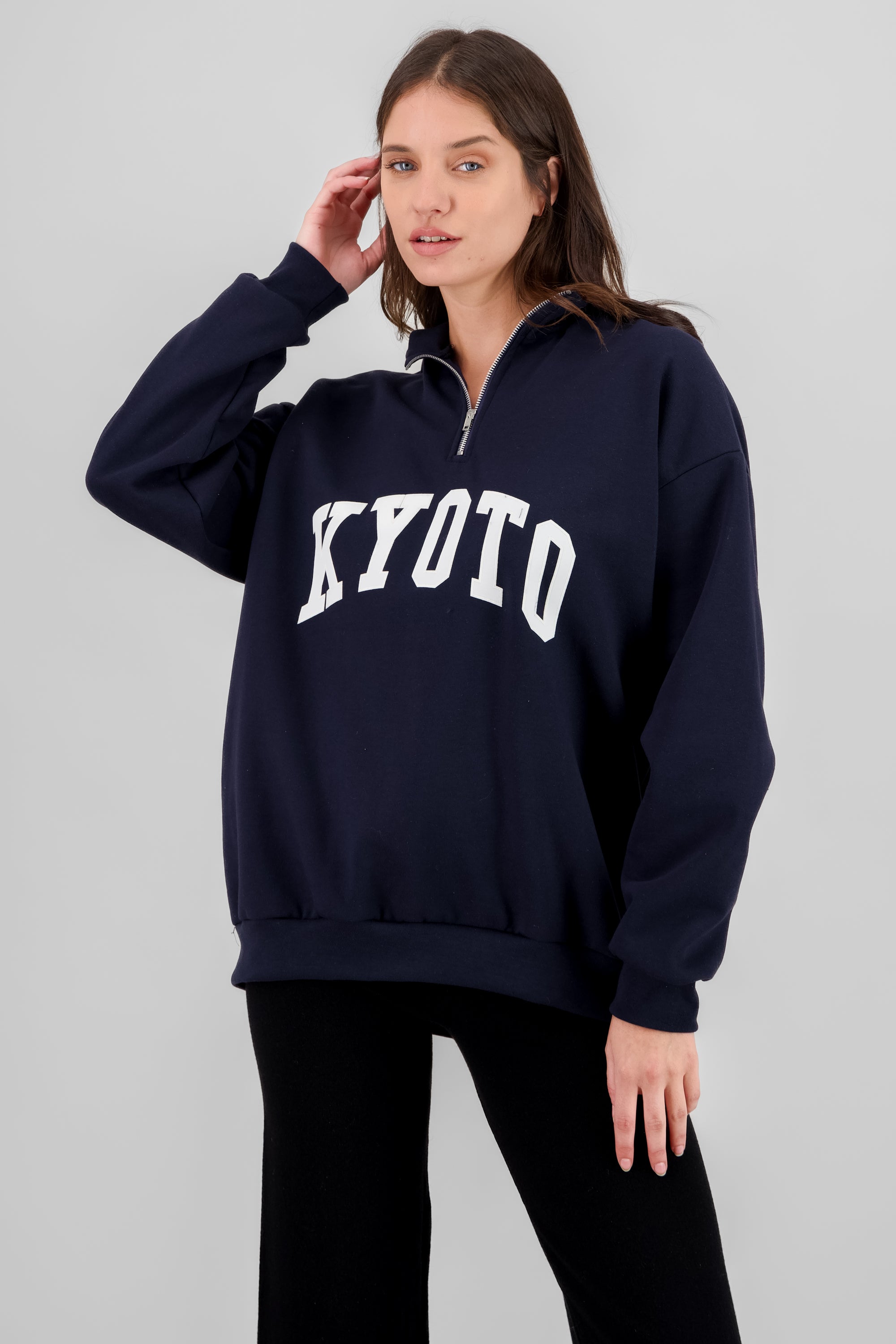 Sudadera kyoto cierre MARINO COMBO