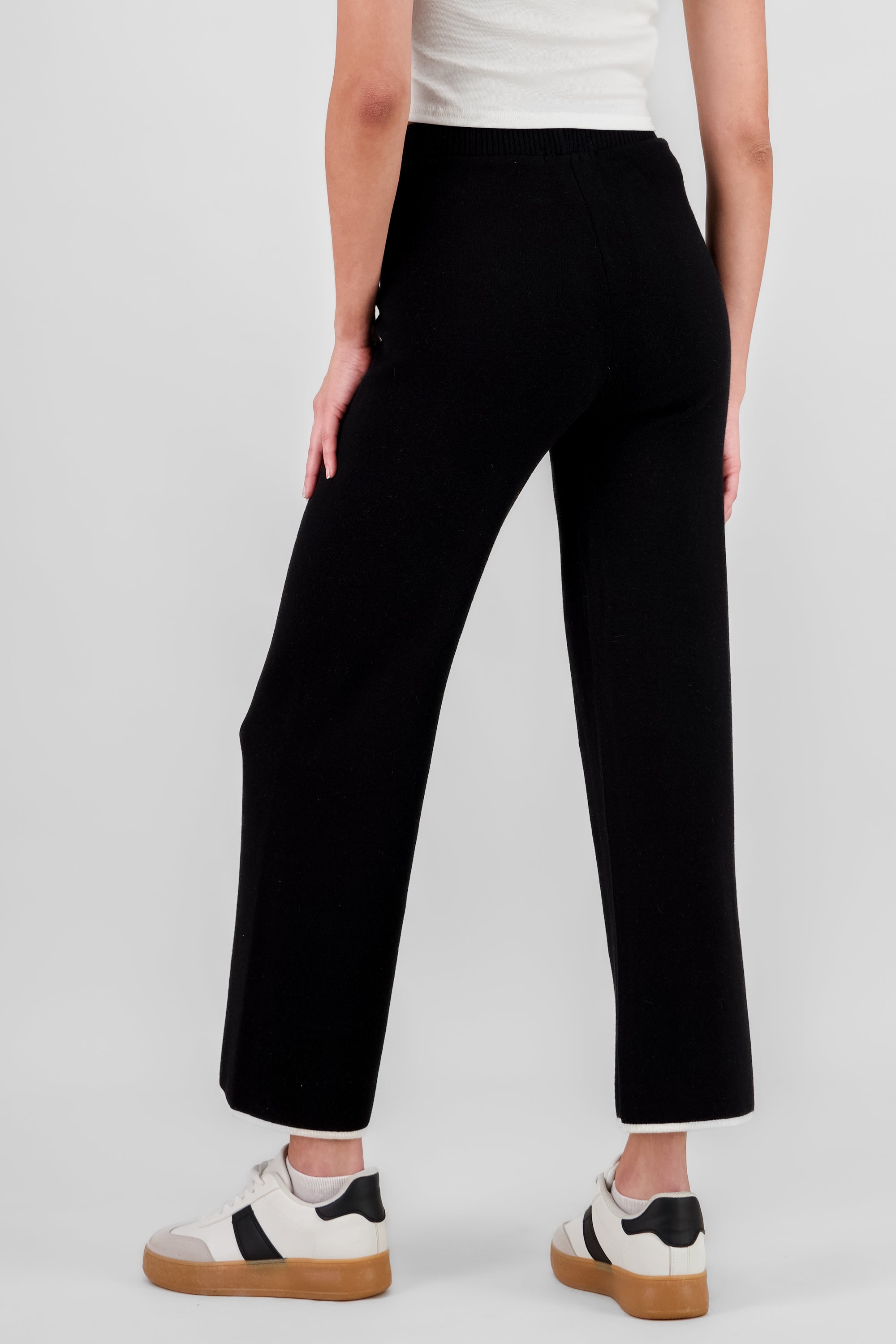 Pantalon amplio tejido NEGRO