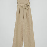 Jumpsuit strapless rayas detalle laso
