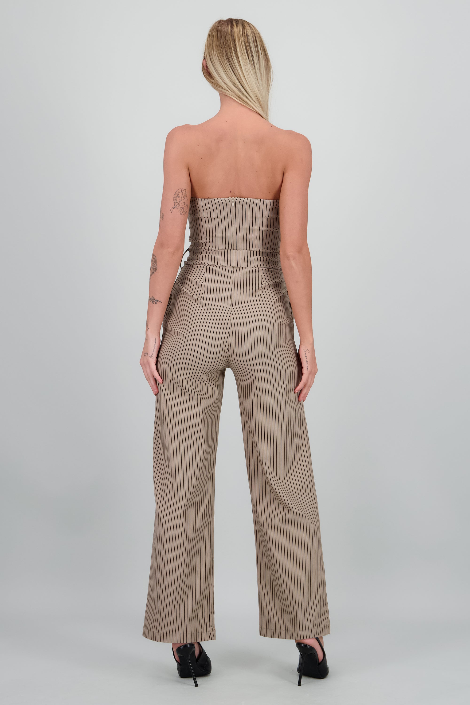 Jumpsuit strapples rayas detalle laso ARENA